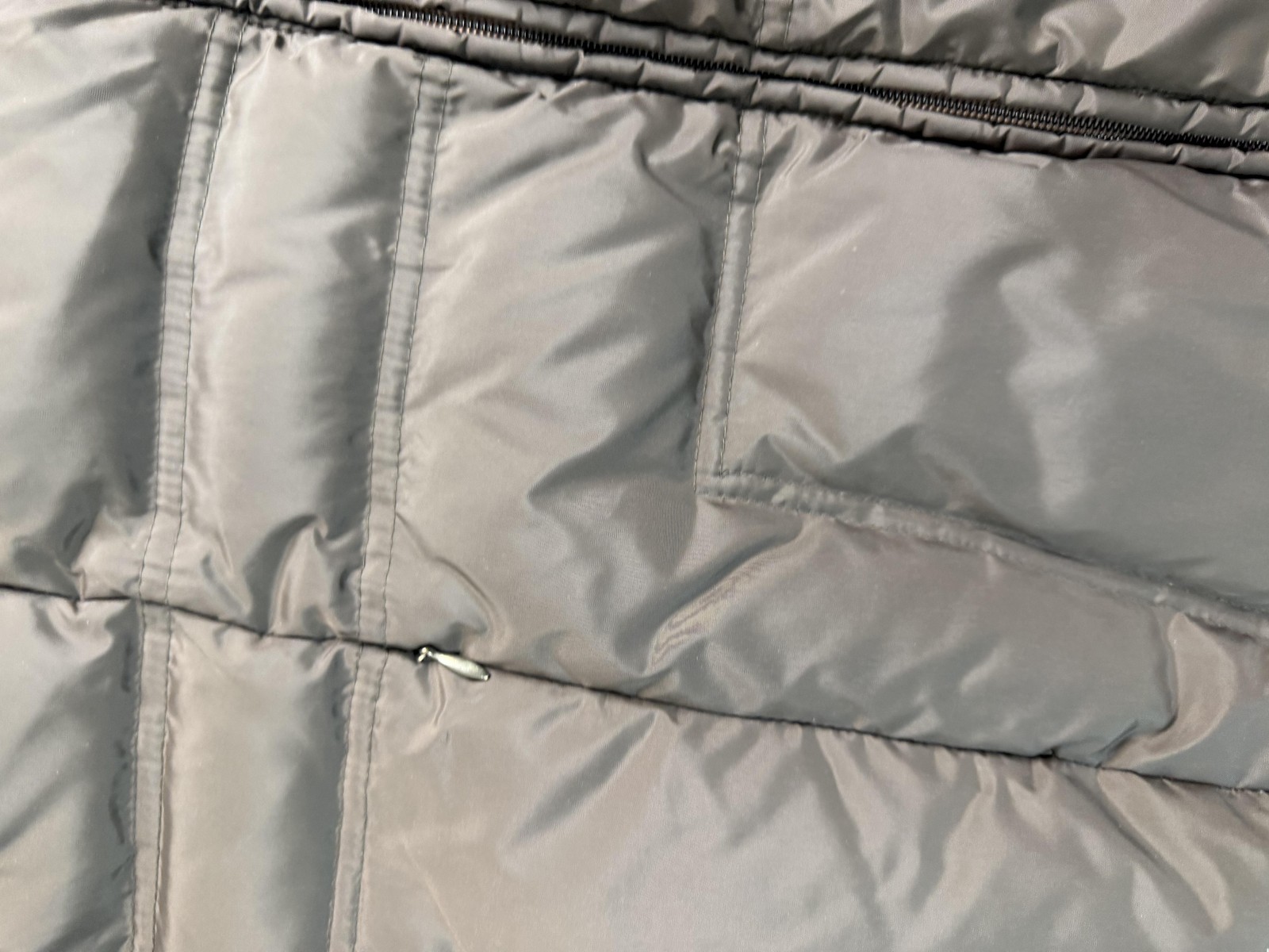 Utex Jacket Womens Small Gray Hooded Puffer Quilted Fleece Lined Winter Coat