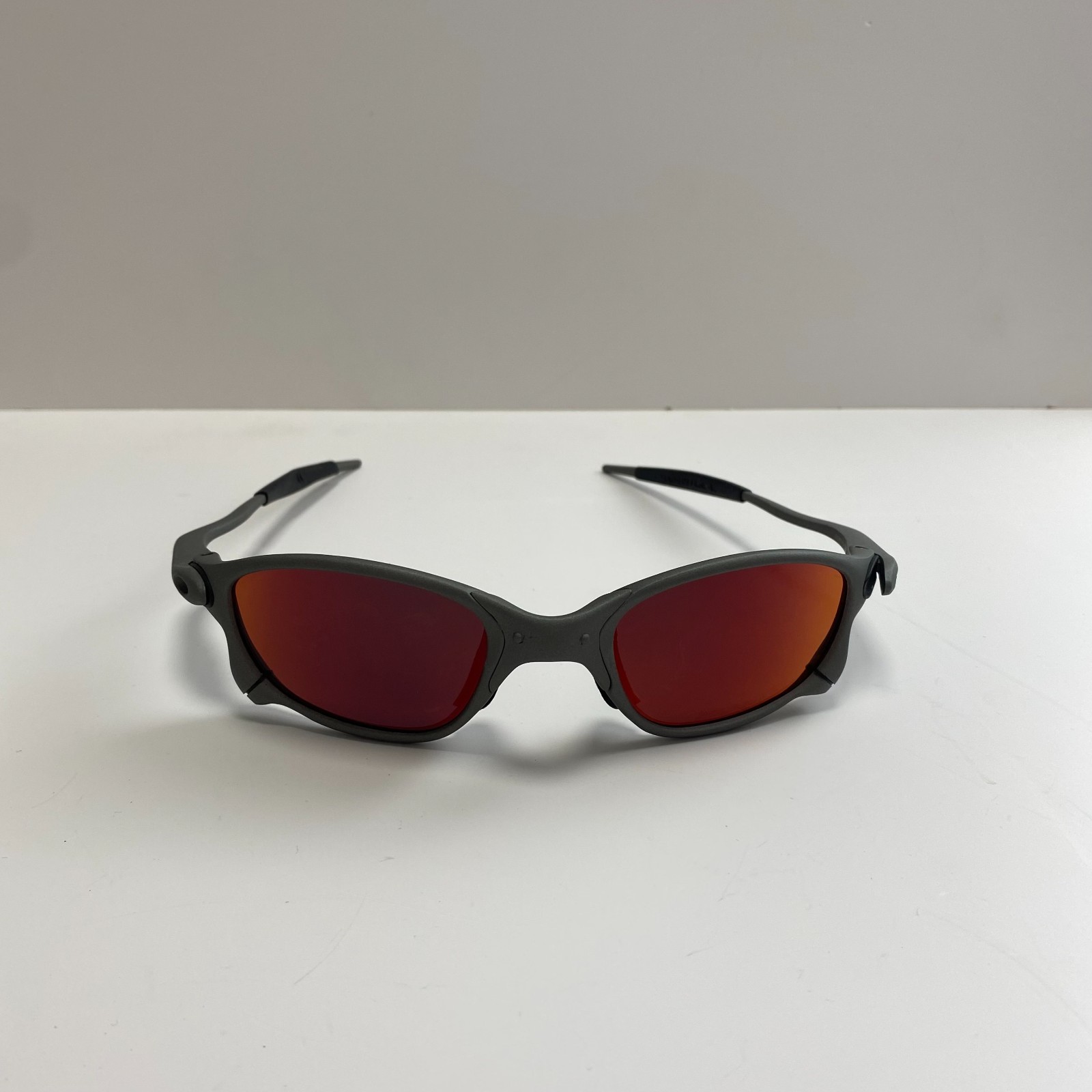 Oakley Juliet 2.0 X-Metal Polarized Sunglasses Ruby Lenses/Matte Gray Frames