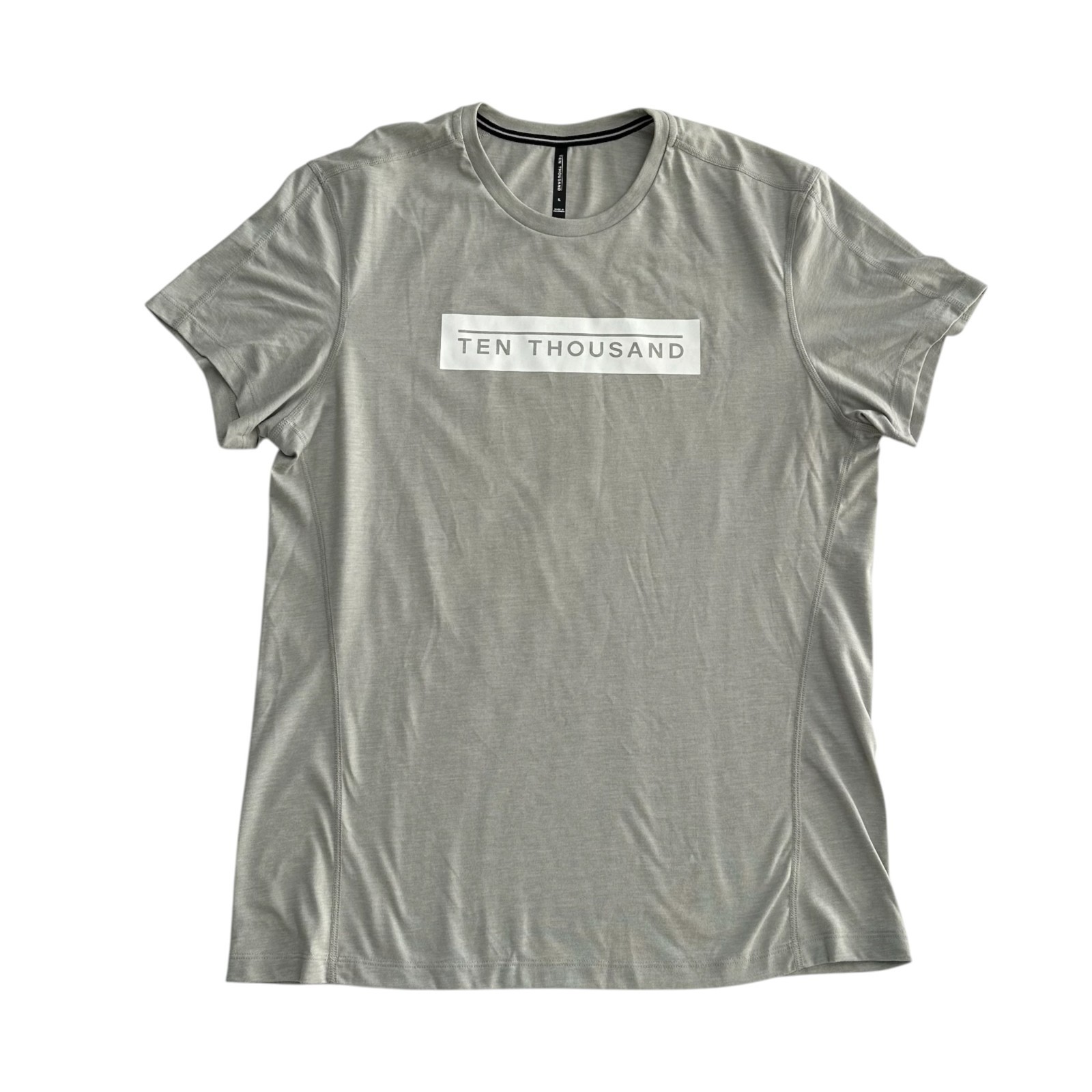 Ten Thousand Men’s Size L Durable Logo Short Sleeve Gray Tee T-Shirt