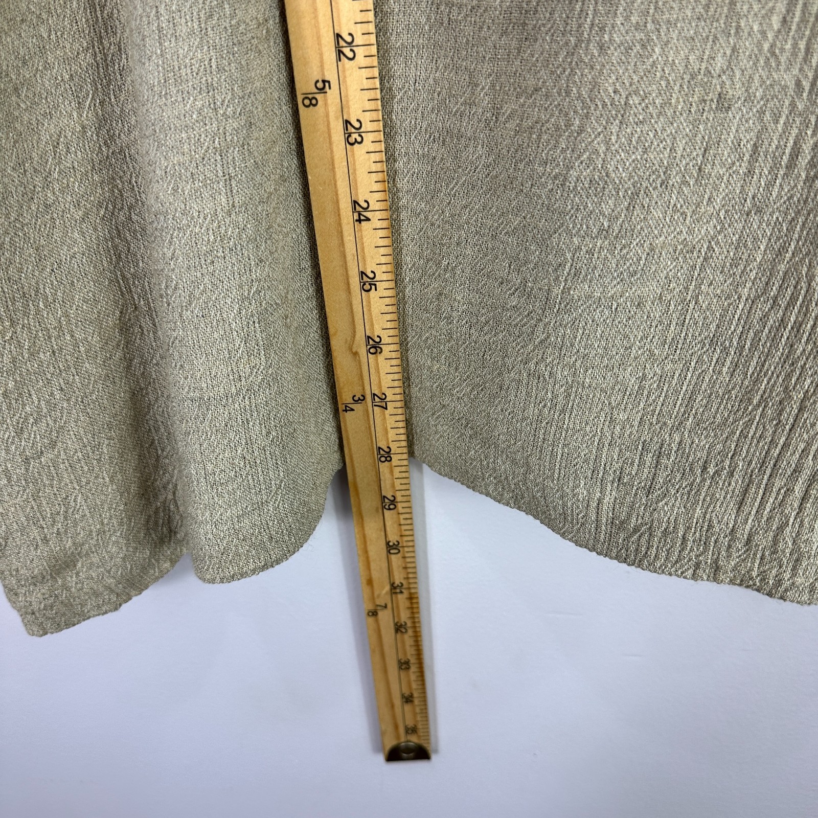 Risa Oversized Short Sleeve Top Womens XL Beige Minimalist Lagenlook Boho Luxury