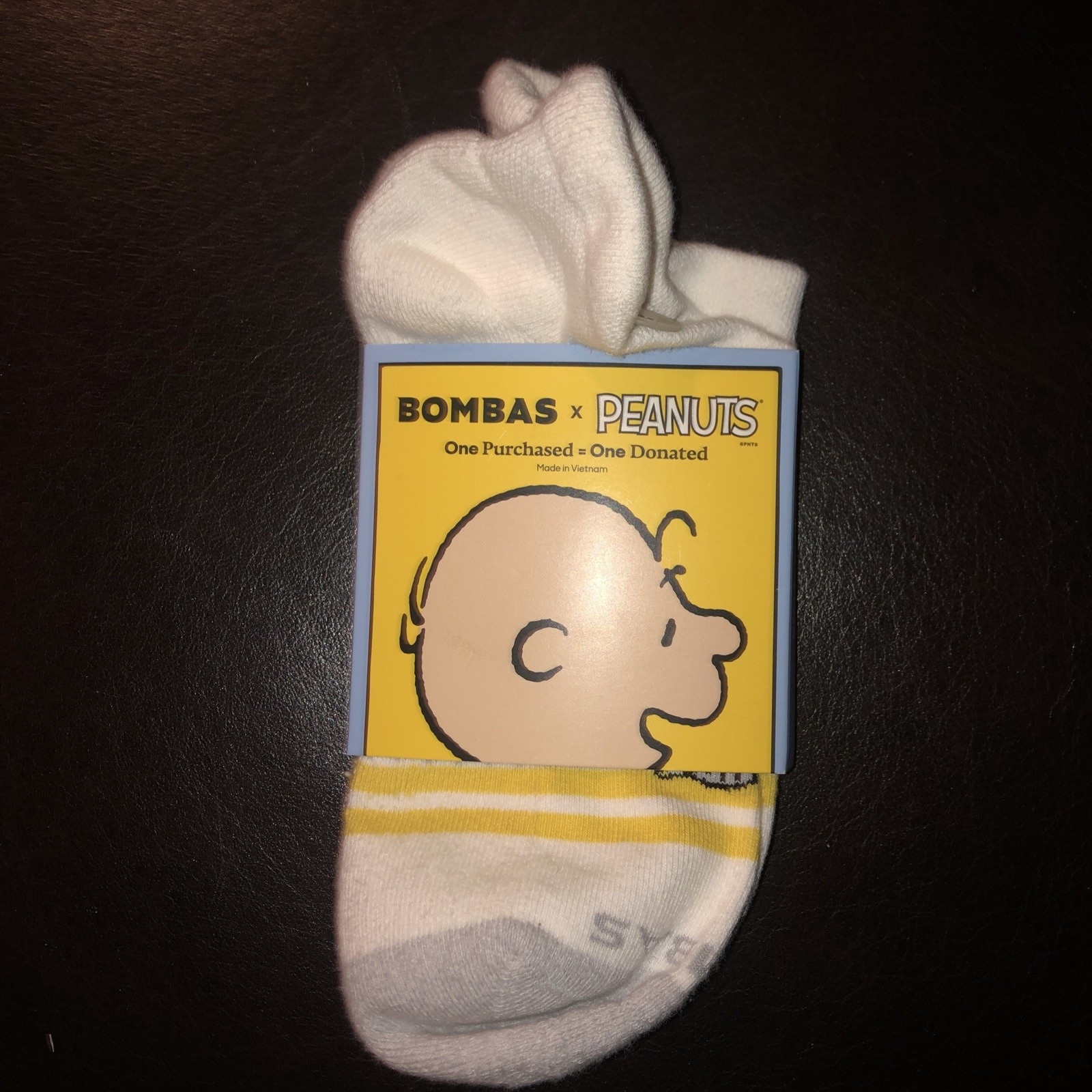 Bombas Original Peanuts Charlie Brown Snoopy Socks Size M Rare