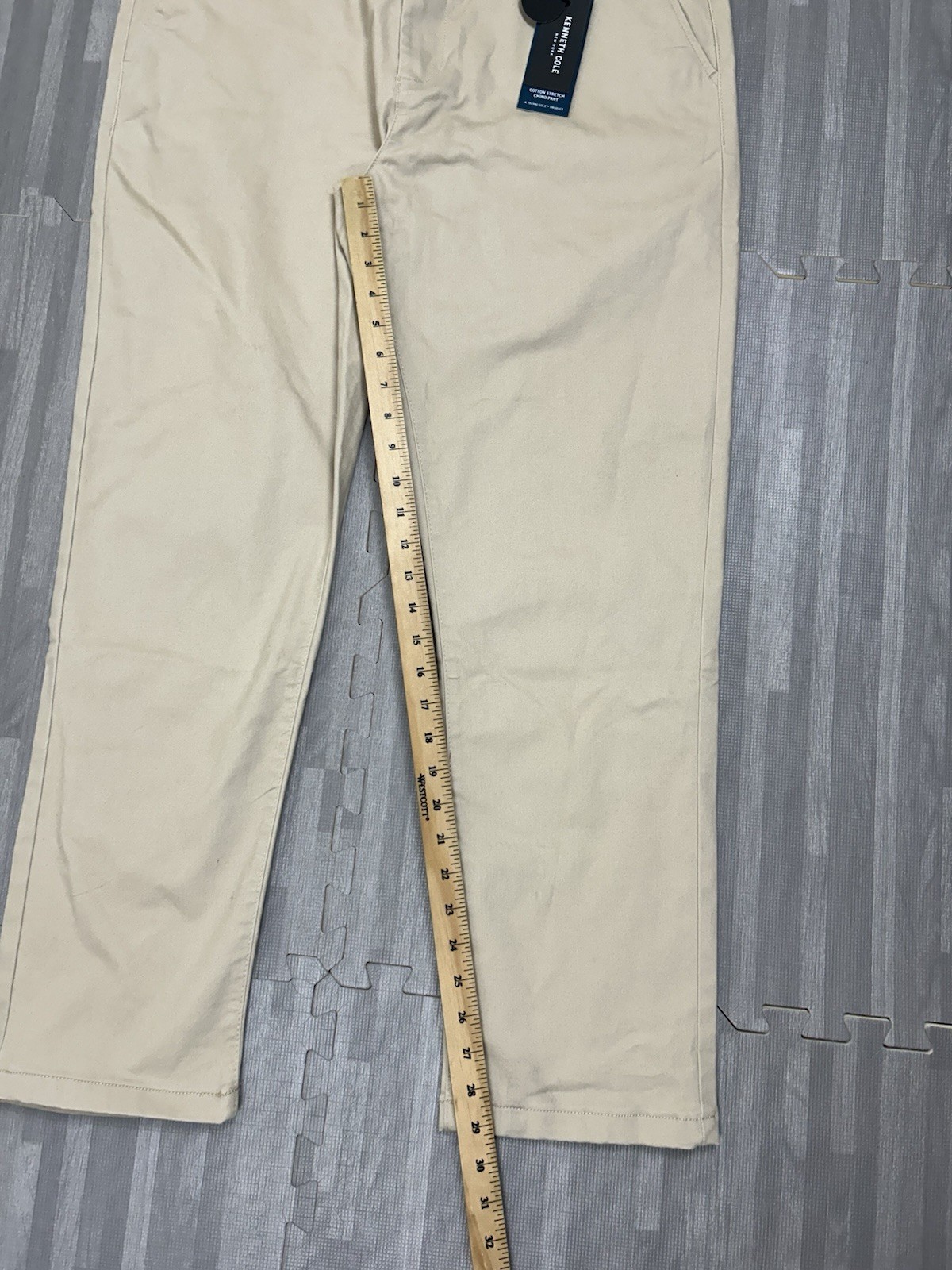 Kenneth Cole Tehnicole Chino Pants Mens Size 38 x 30 Tan “Today is Your Day” $69