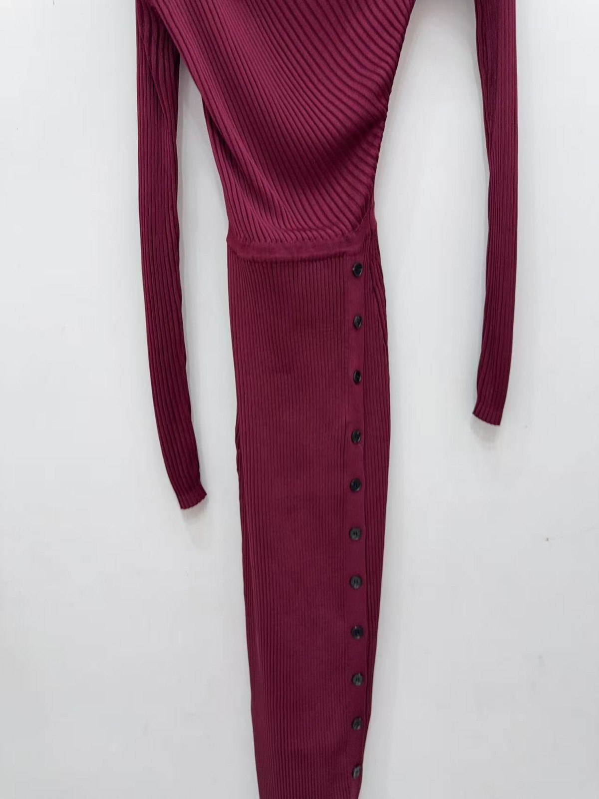 Self-Portrait Womens Autumn New Elegant Hollow Slim Knitted Medium Long Dress