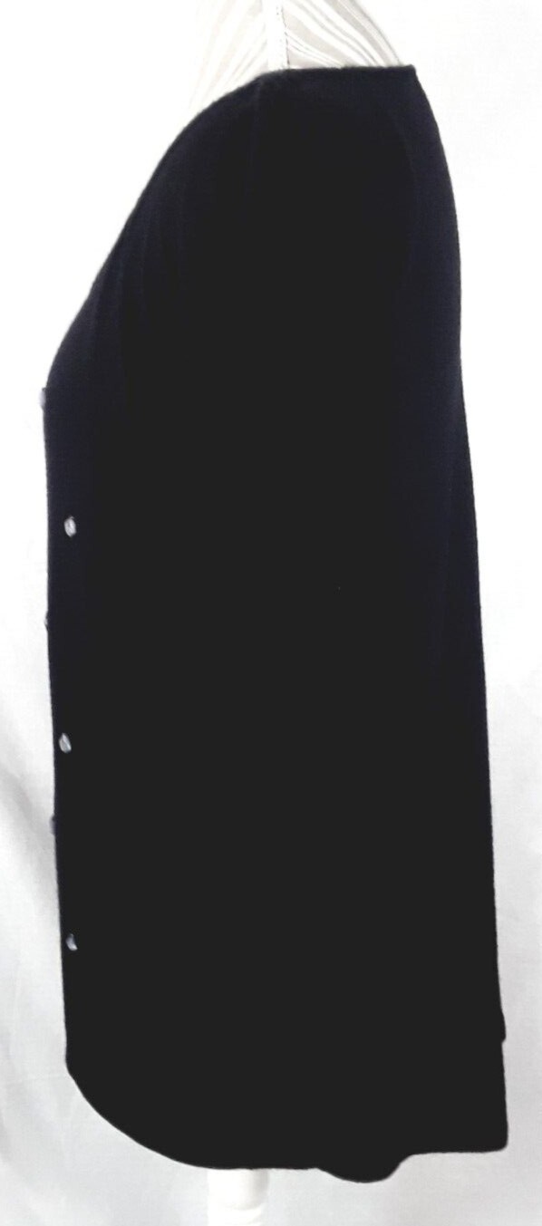 TA1-24 I.N. Studio XL woman’s 3/4 sleeve blouse black with teardrop beads, soft