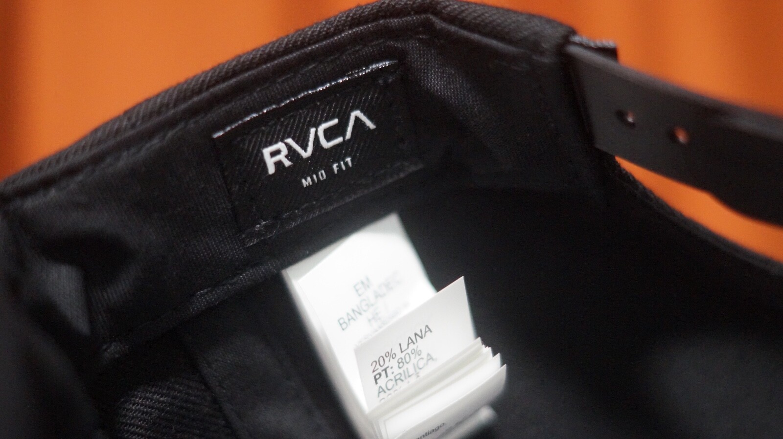New Rvca VA Logo Patch Plain Black MID FIT Mens Snapback Hat RHTRVC-10