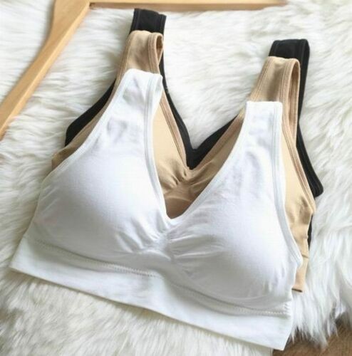 2026 PACK OF 3 Genie Bra Seamless Stretch Comfort Sports Top Shapewear Vest Lot