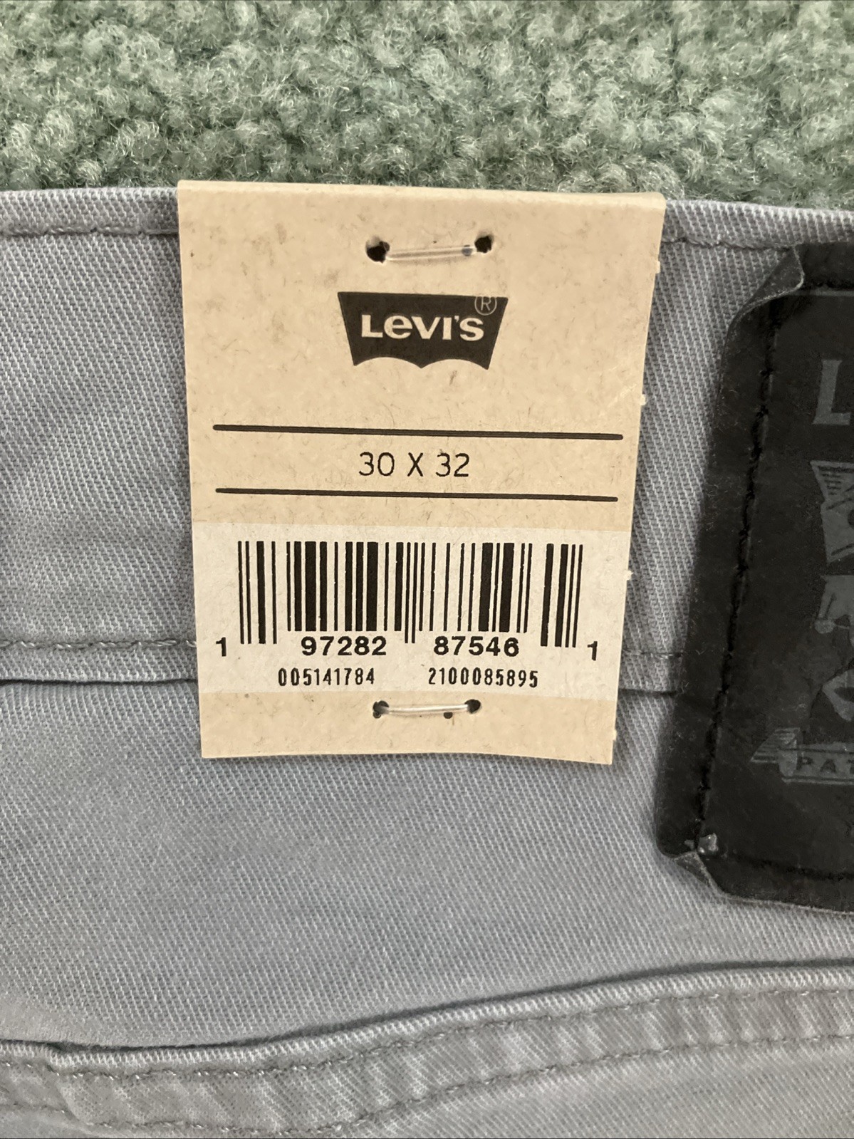 NWT Men’s Levi’s 514 Straight Fit Stretch Sharkskin Gray Pants Size 30”x32”