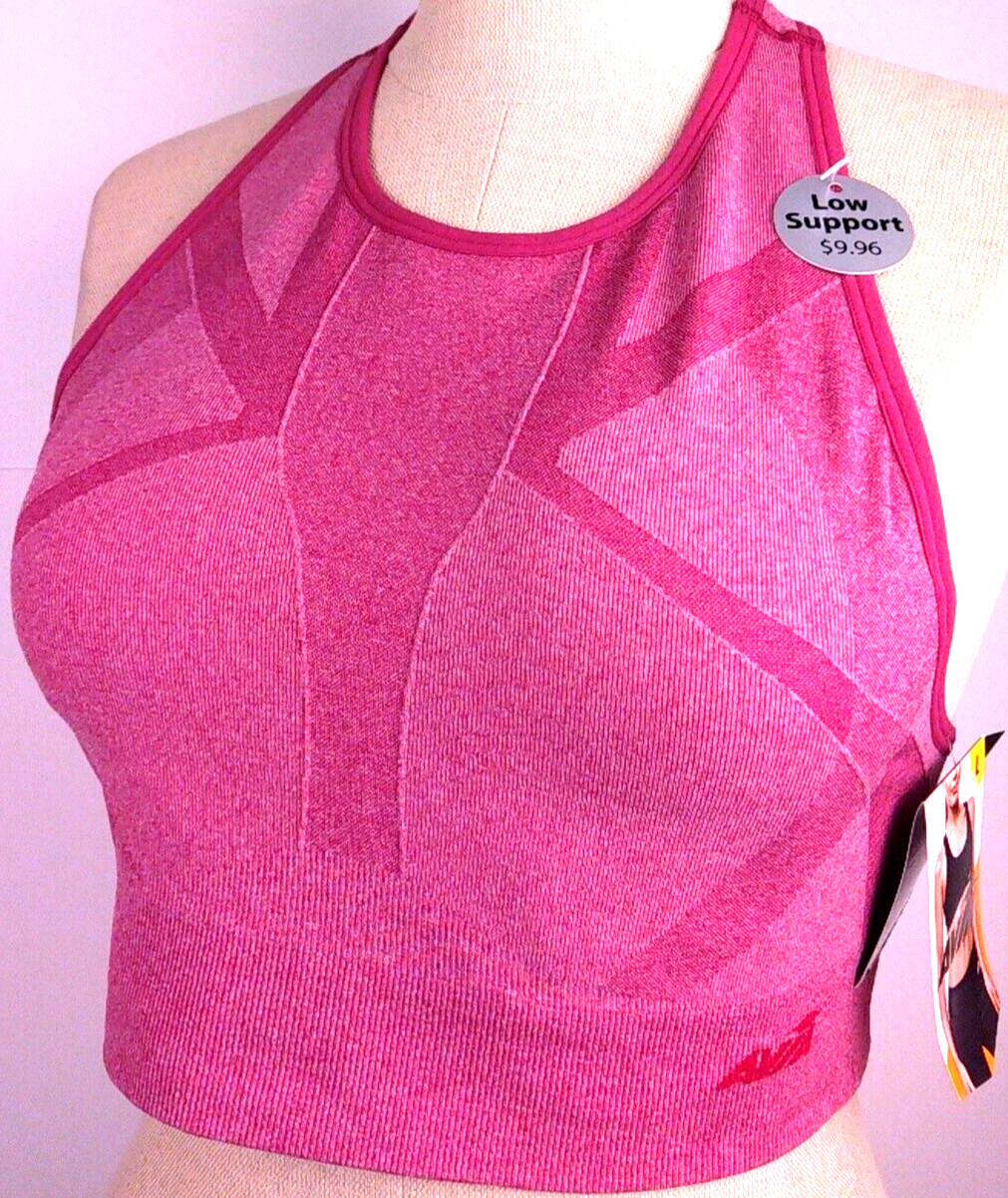 Avia RN 15741 Pink Nylon Low Support Pullover Sports Bra Size L – New (50)