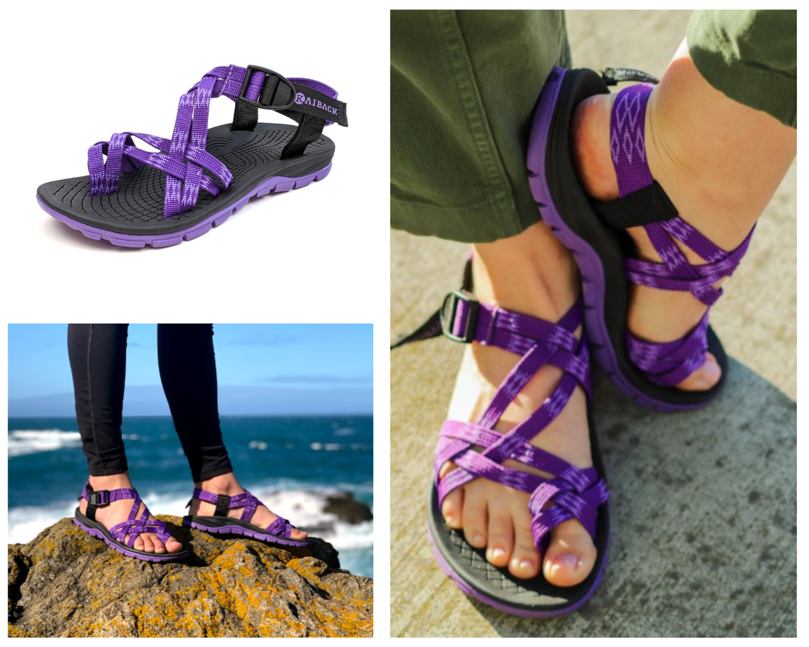Women’s Kaiback Sierra Strappy Hiking Sandal | Cute Casual Comfort with Tread