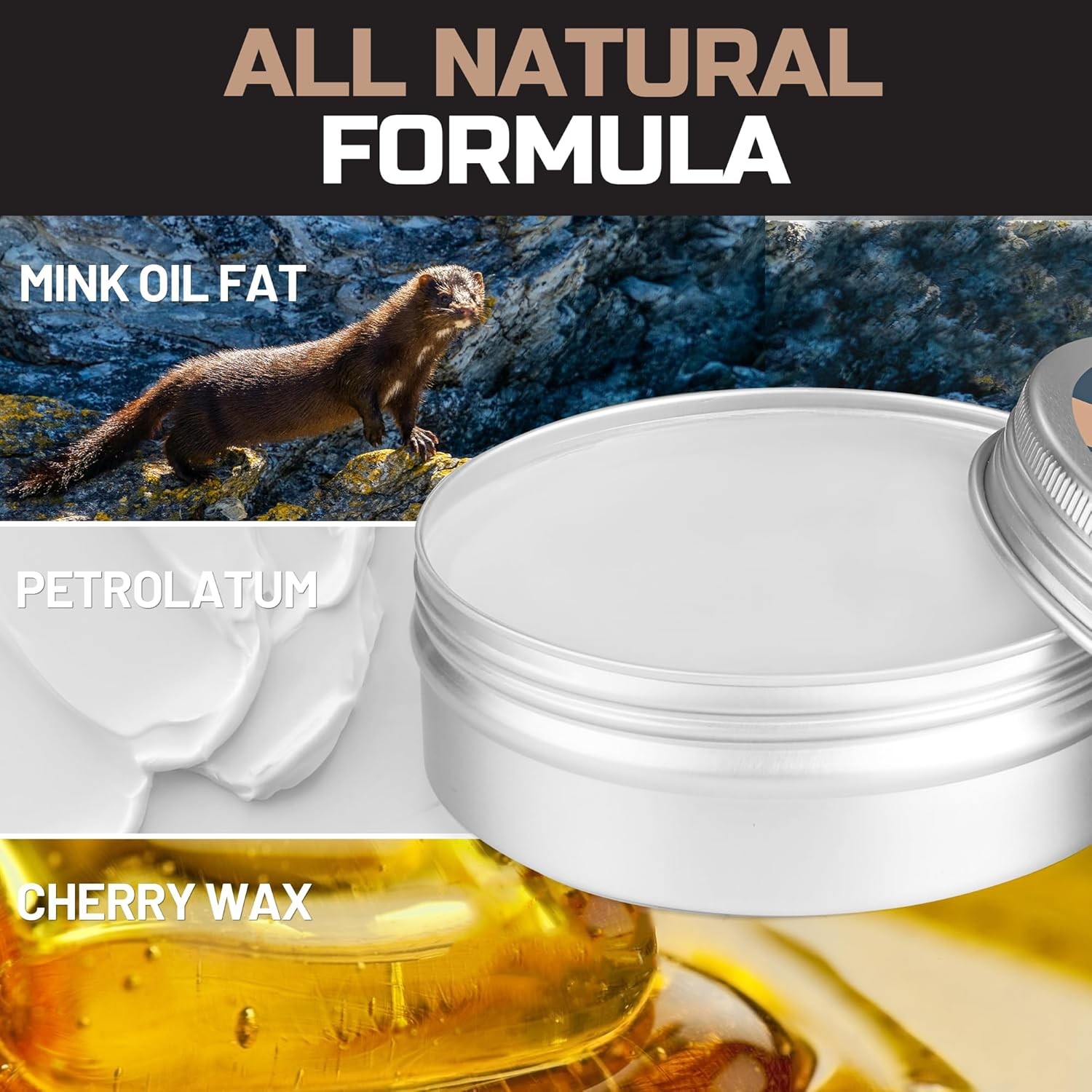 Mink Oil Leather Conditioner Waterproof Boots Shoes Jacket Couch Furniture Polis