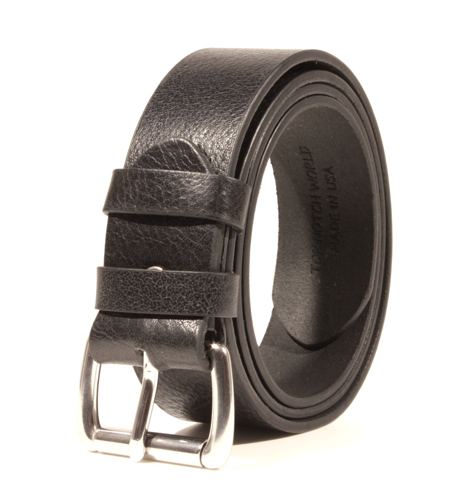Men’s Genuine Buffalo Leather Belts Jeans Dress Work 1.5″ Made in USA By Amish