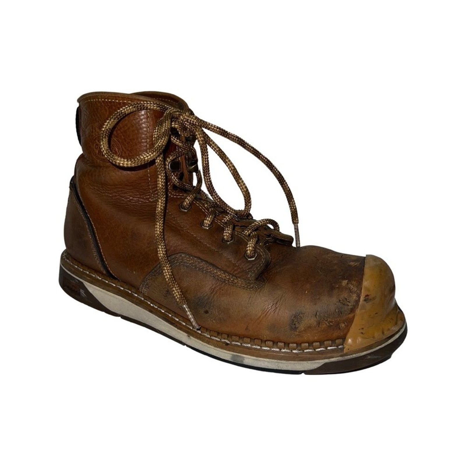 Georgia Boot Brown Custom Tuff-Toe Mock Wedge Work Boots 11.5W