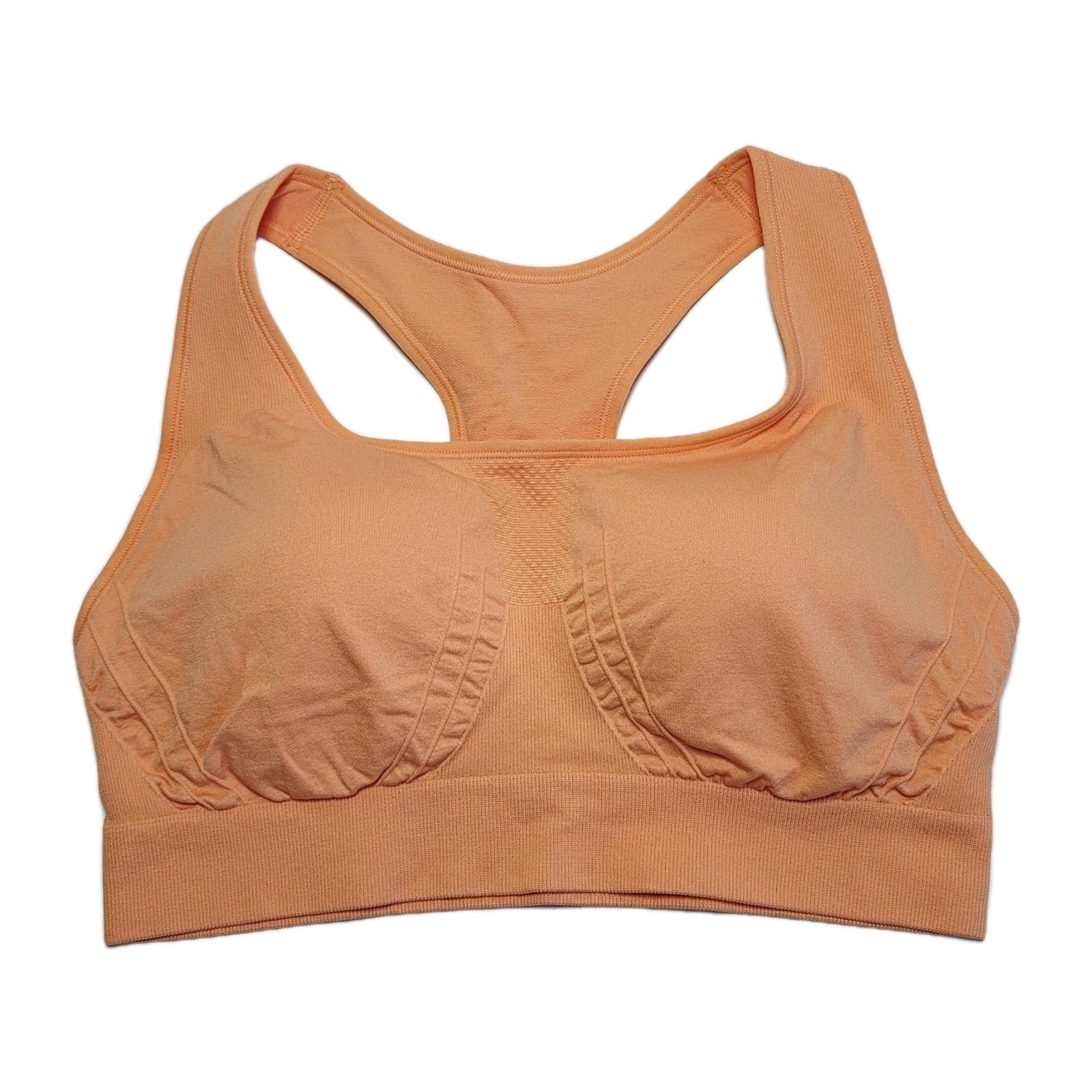 UNDEROUTFIT Nowsunday Racerback Sport Bra Sewn Pads Orange Size L-XL #1145 New