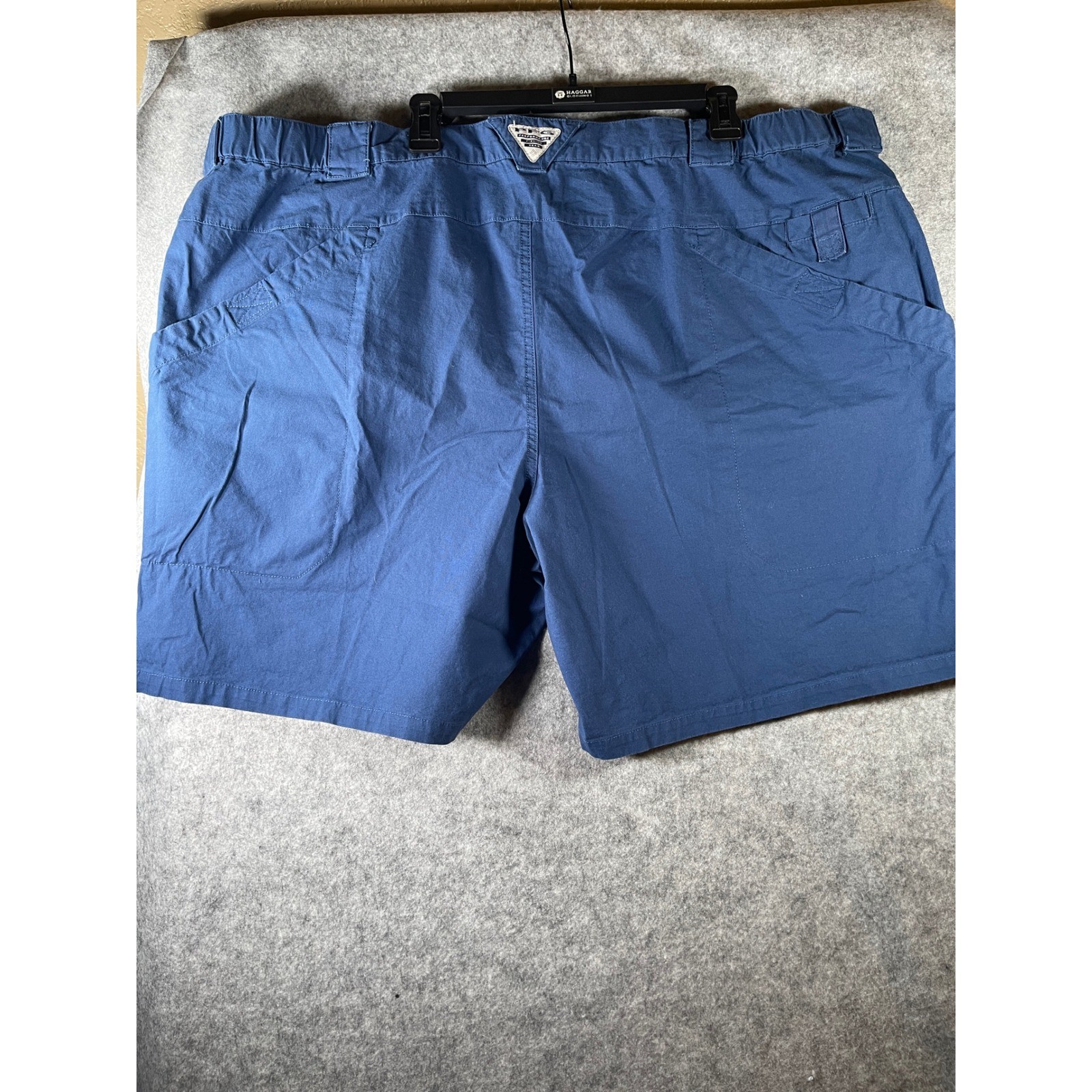 Columbia PFG Mens 4X Blue Performance Fishing Gear Cargo Shorts Navy 8 Inch In