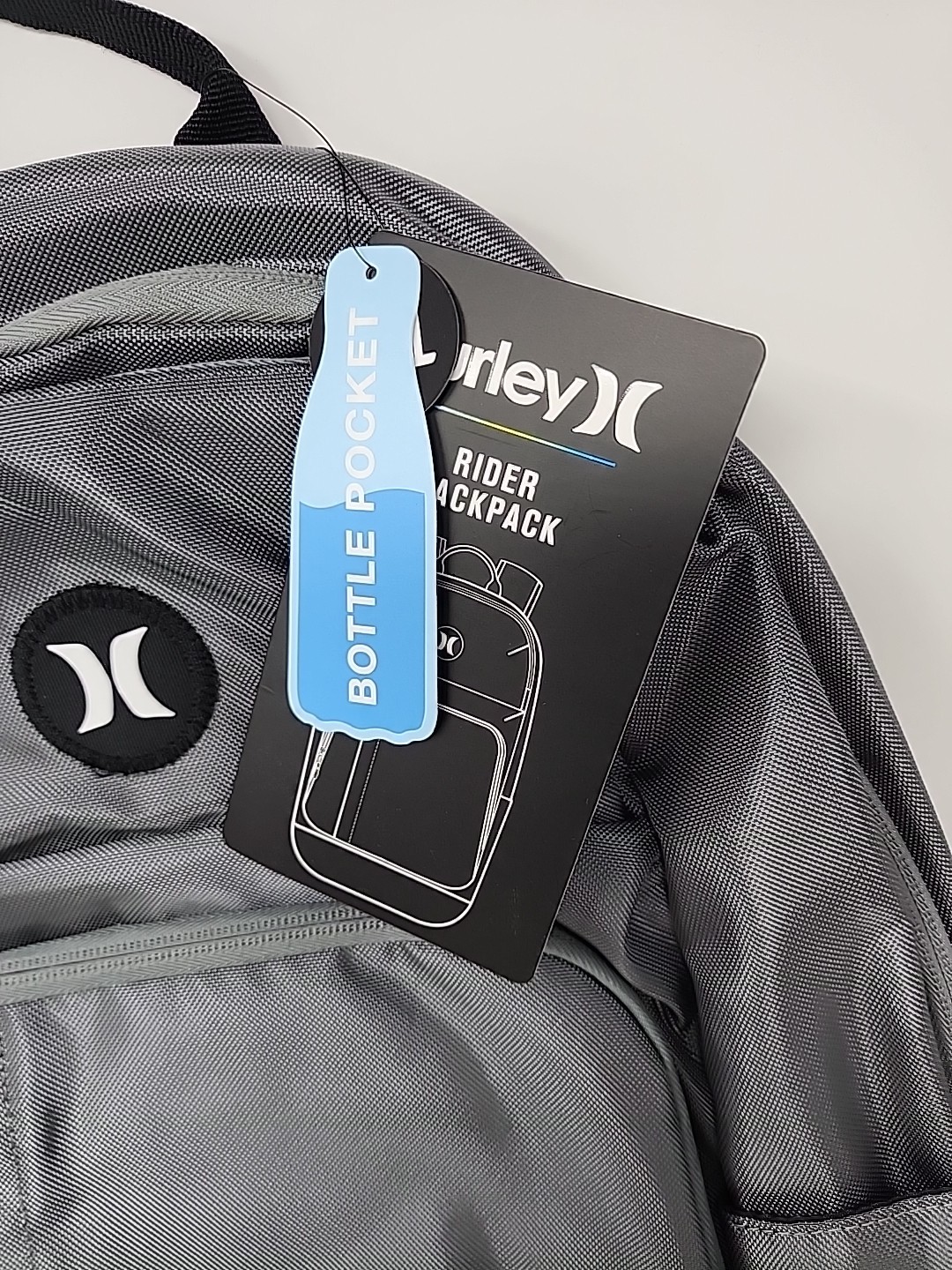 Hurley Rider Backpack, Cool Grey, Durable Adjustable Straps