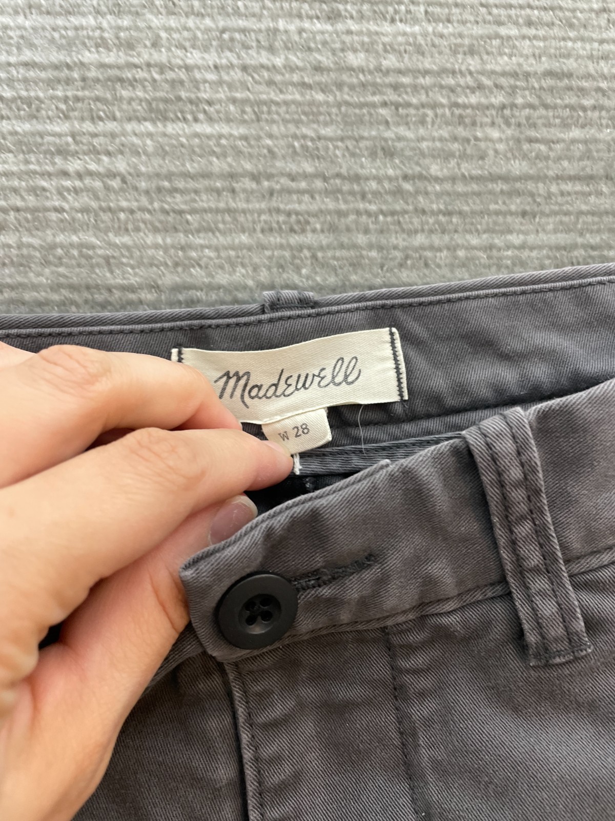 Madewell Shorts Men 28×7 Coolmax All Seasons Technology Gray Casual Pockets
