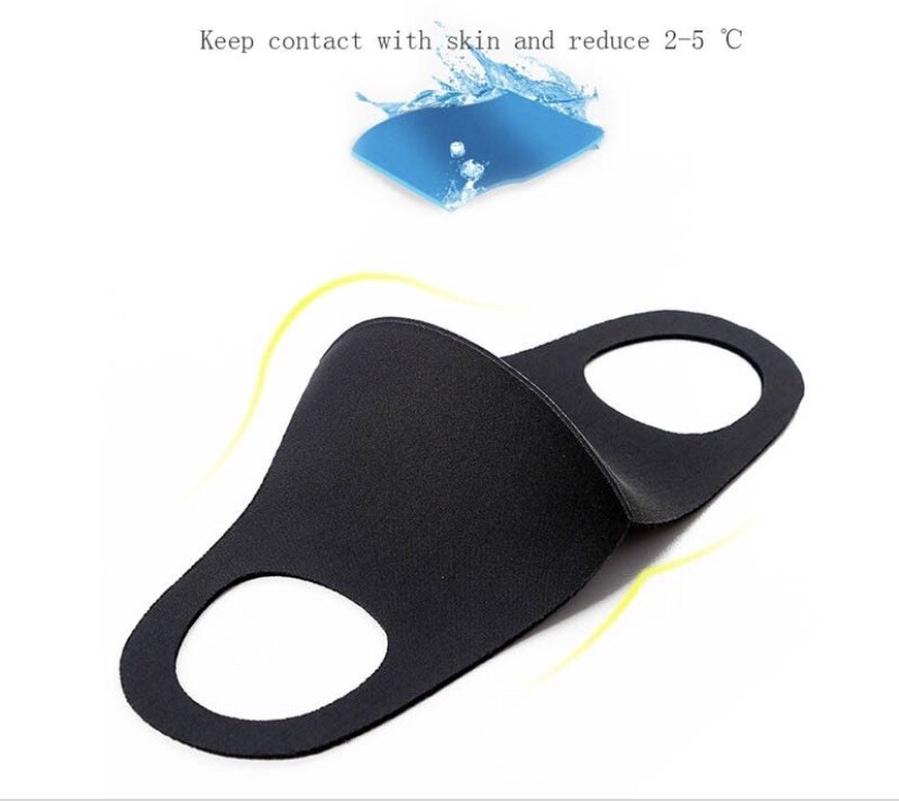 (Pack of 2) Face Mask Fashion Face Mask Washable Reusable Unisex Adult Black