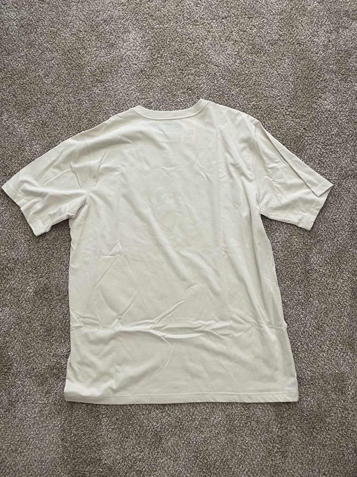 CARHARTT Mens XL Relaxed Fit T Shirt Sz XL NWOT Cream Front LOGO Workwear