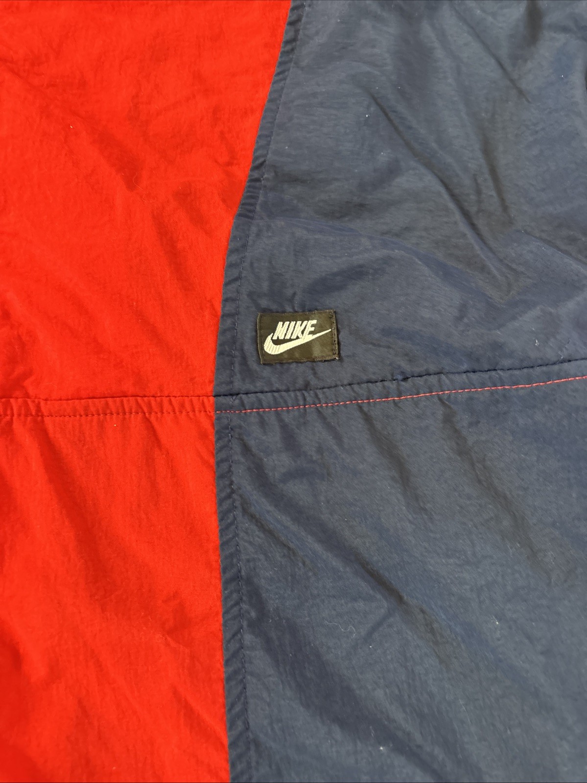 Vintage 80s 90s Nike Windbreaker Pullover Jacket Mens M Blue Red Block Sleeve