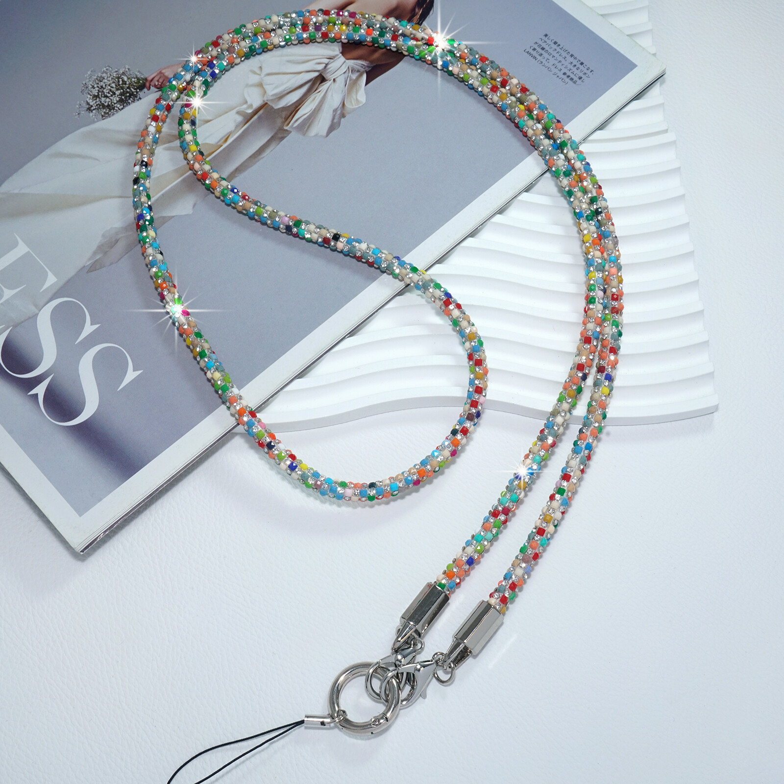 Adjustable Durable Multi-Color Stylish Rhinestone Phone Lanyard For Men Women