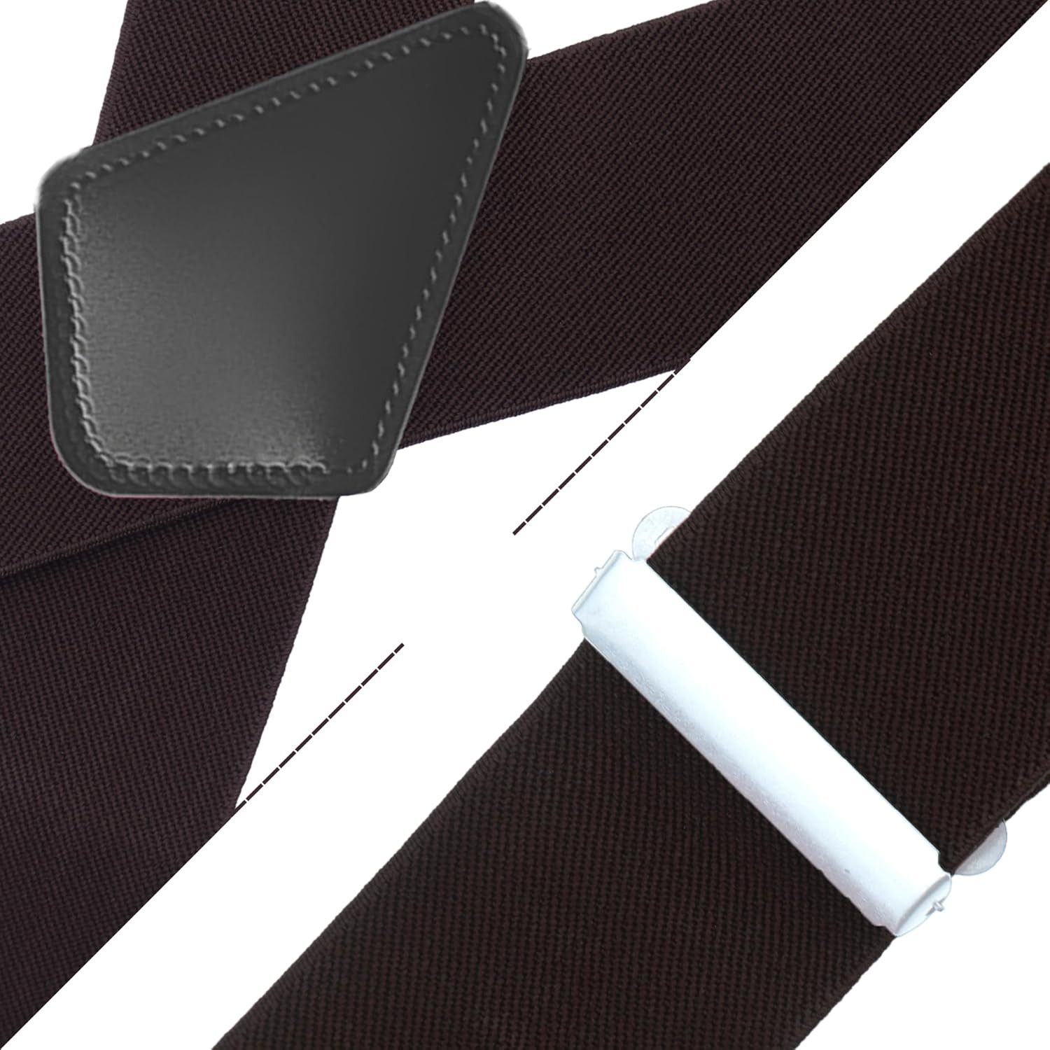 CADONO Men’S 2 Inch Heavy Duty Suspenders，Adjustable X-Back with Strong Clips fo