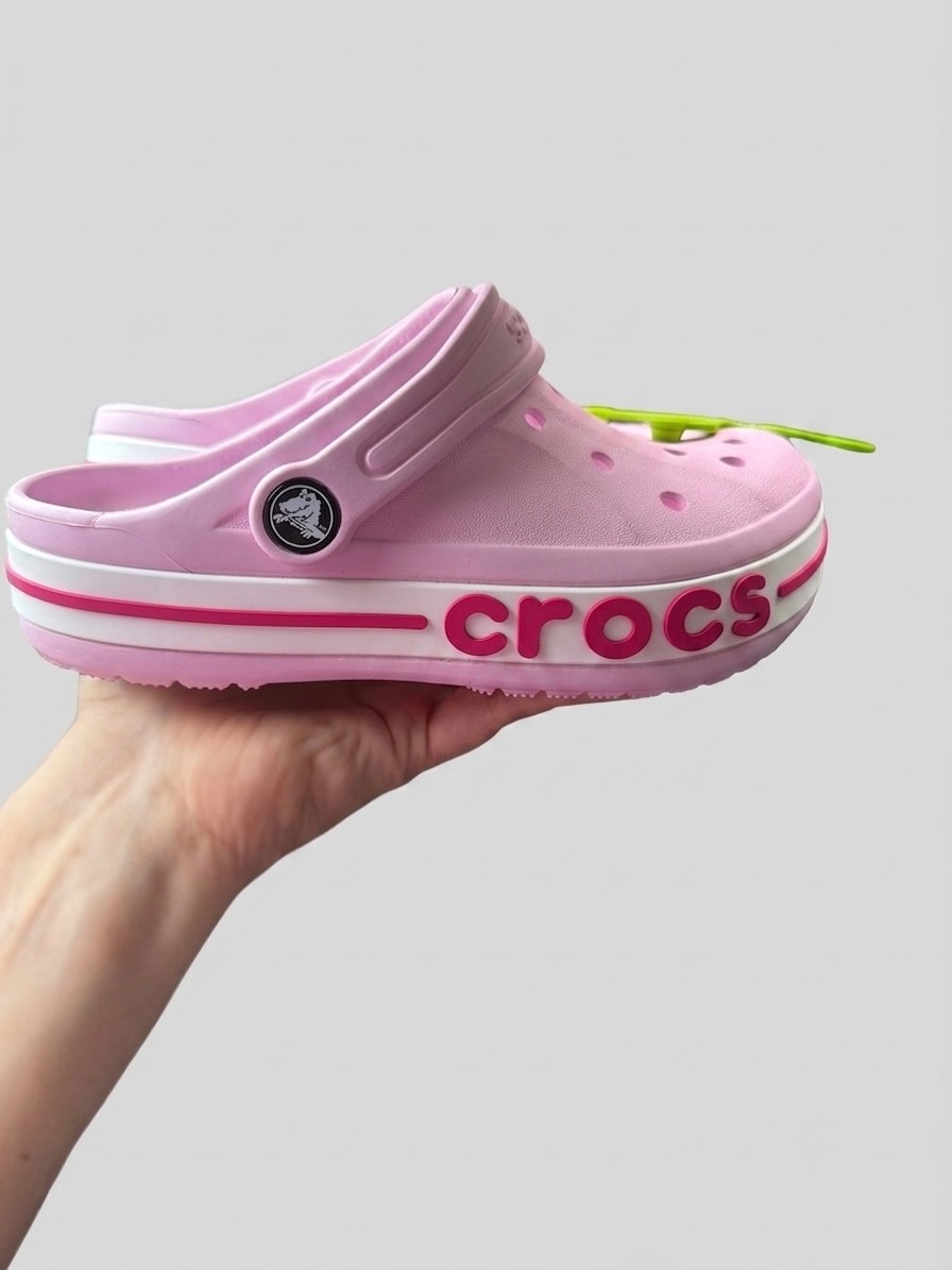 New Crocs Bayaband Clog Size J1 Girl’s Pink