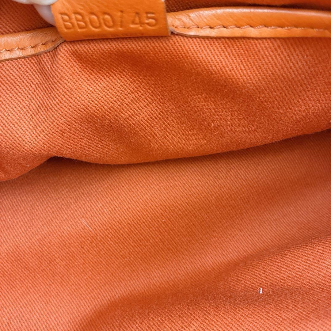 CELINE Boogie Bag Leather Orange Vintage Authentic From Japan