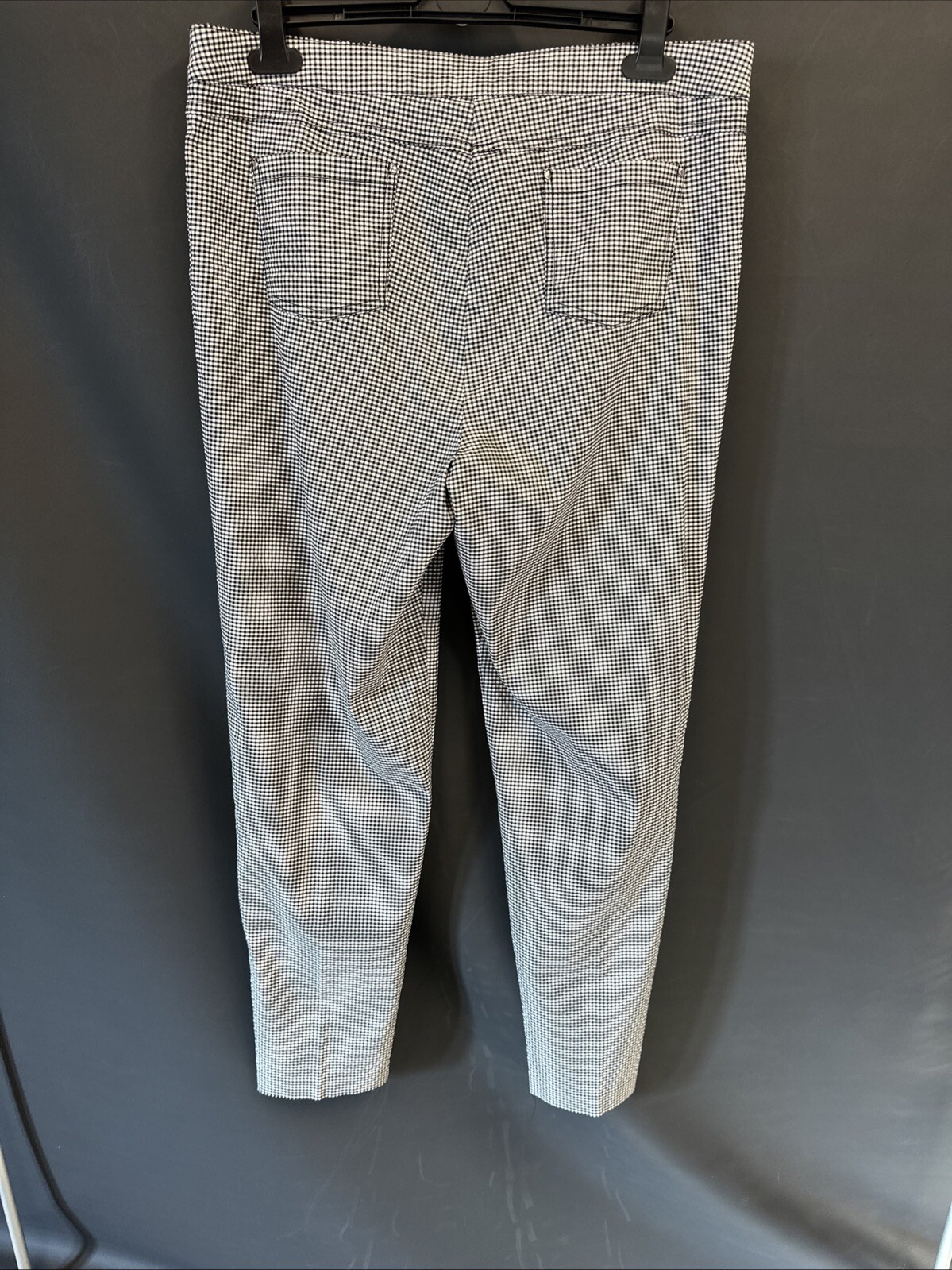 Soho Black White Checkered Casual Business Pant Size 14 Elastic Waist Pockets