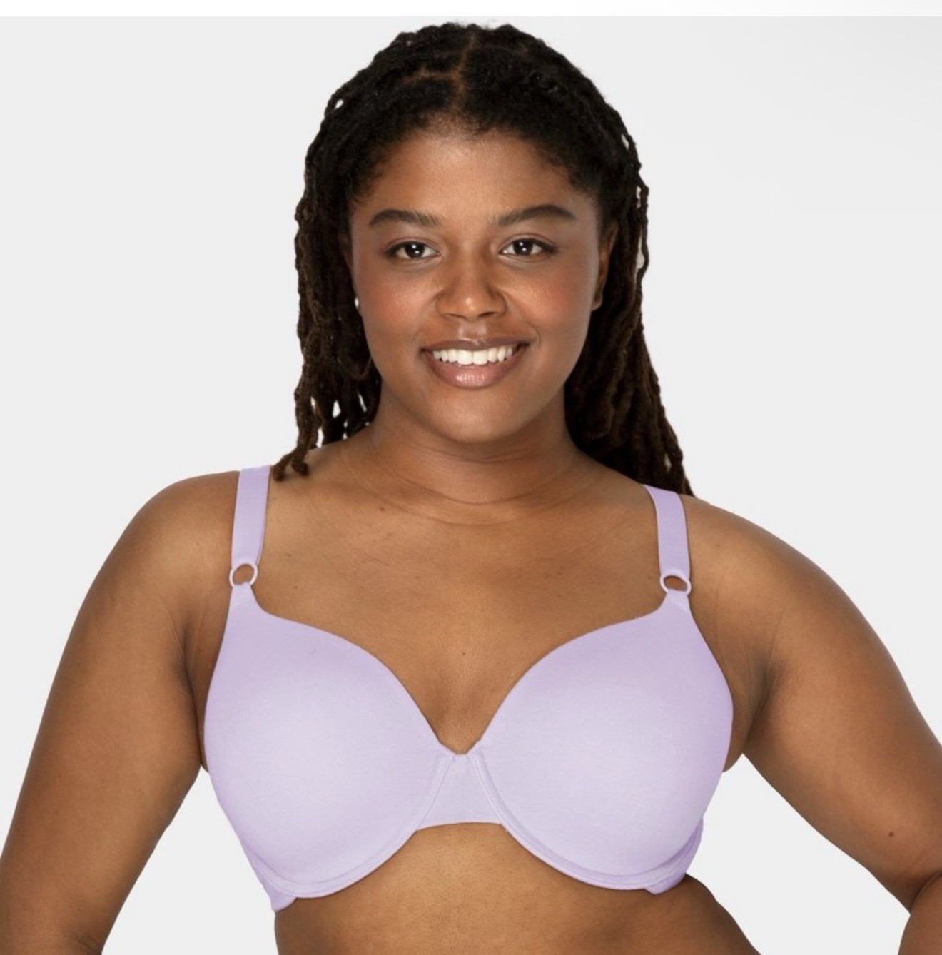 Fruit of the Loom Women’s T-Shirt Bra 3 Pk Lilac Whisper/Purple/Black SZ 36D New