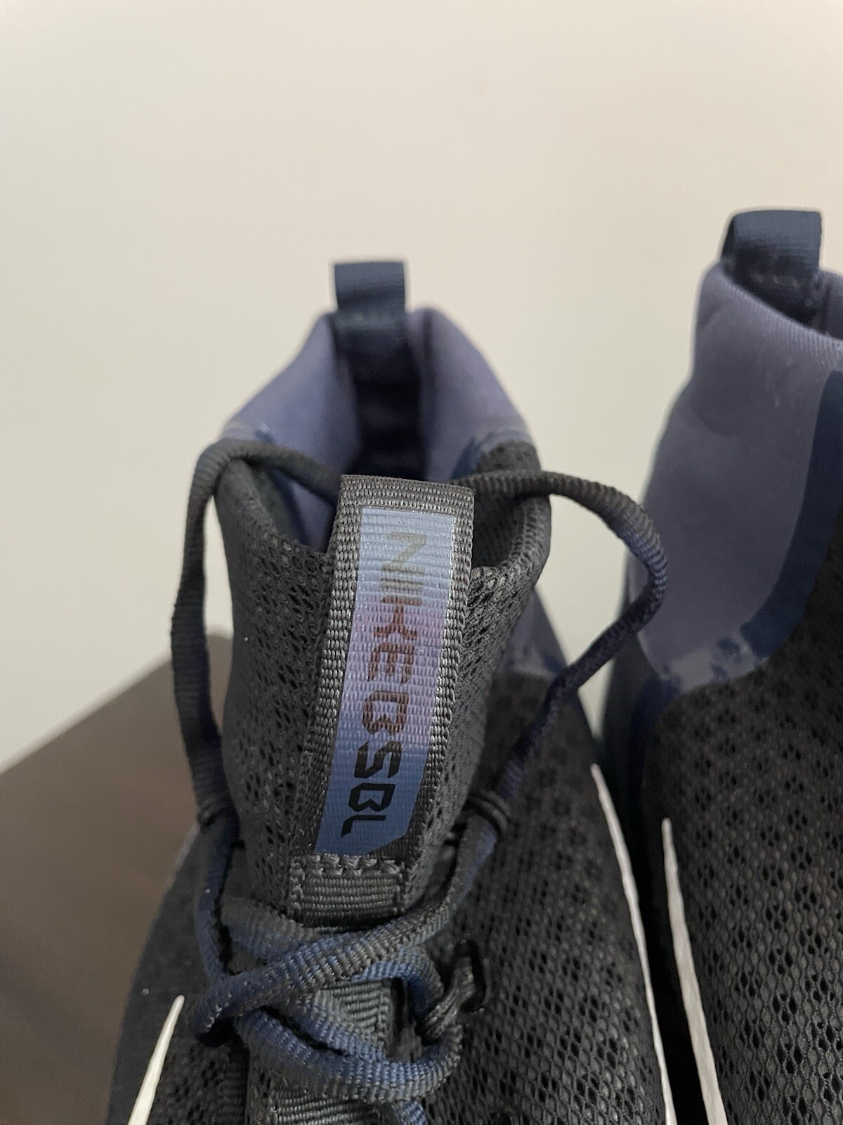 Size 16 Nike Huarache High Top Baseball Cleats Navy Blue w/ Tuff Toe 819136-014