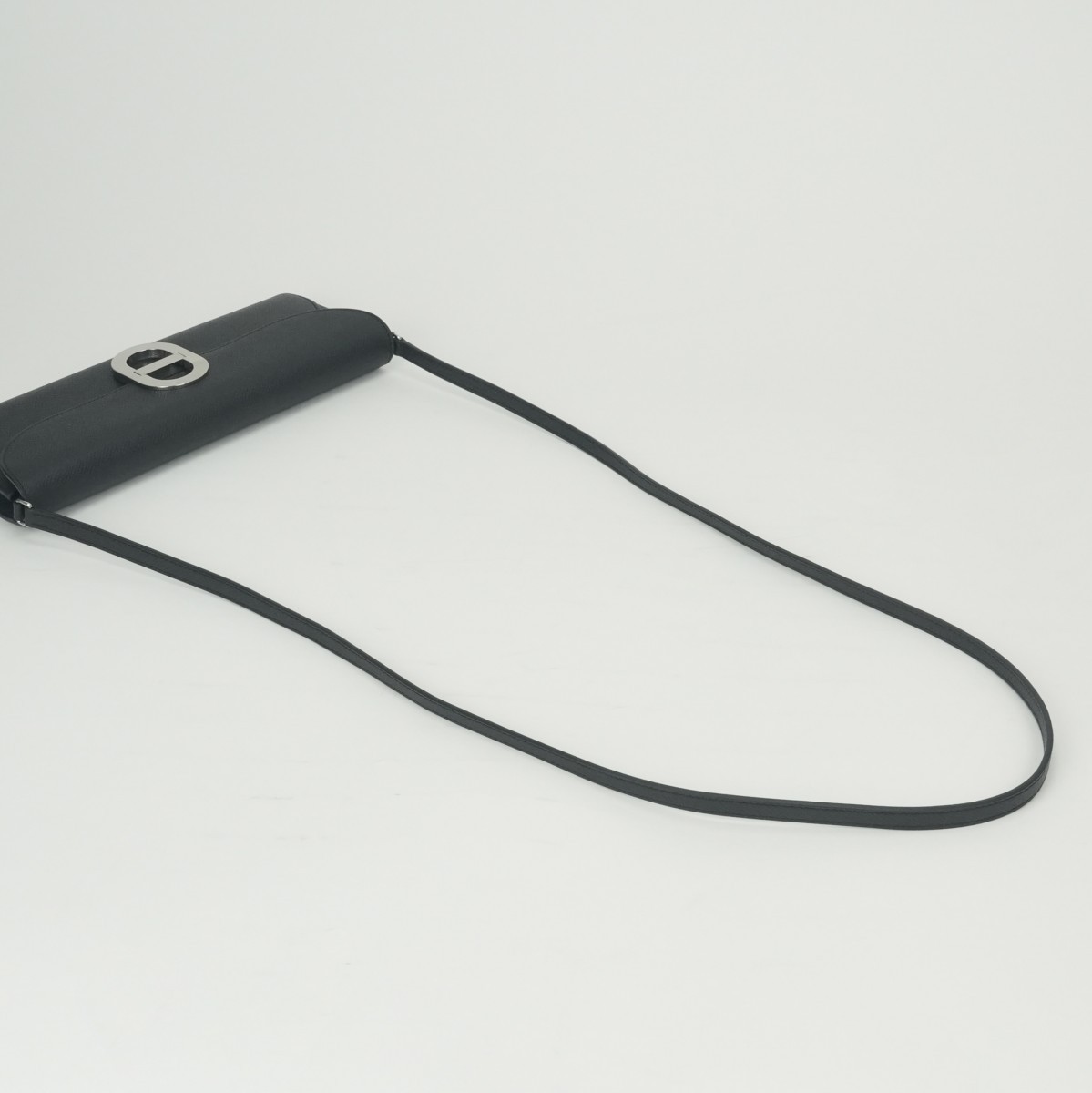 HERMES Chaine d’Ancre To Go Long Wallet Noir Black Epsom Leather Silver HW