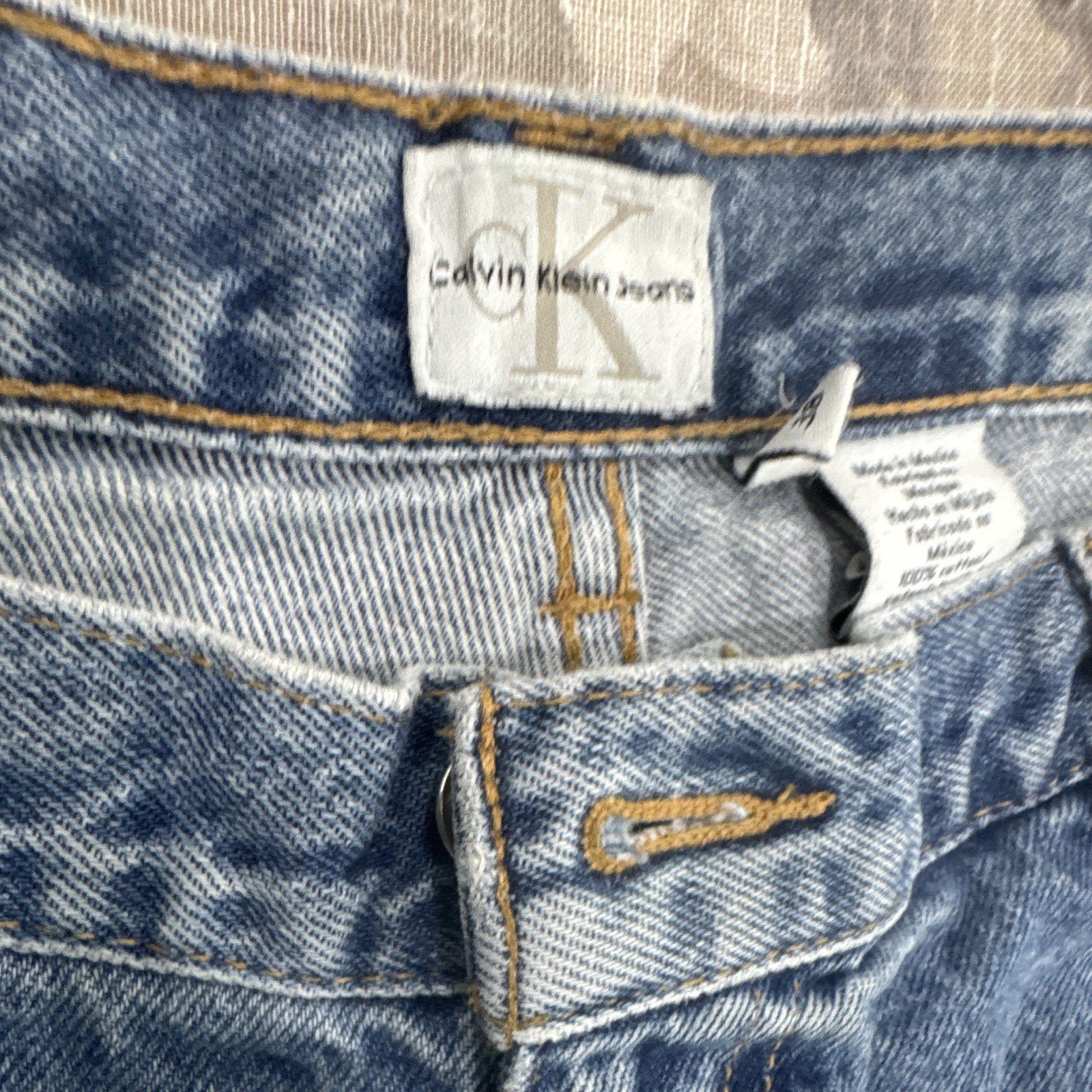 Calvin Klein Jeans Relaxed Straight Leg Jeans 38×30 100% cotton