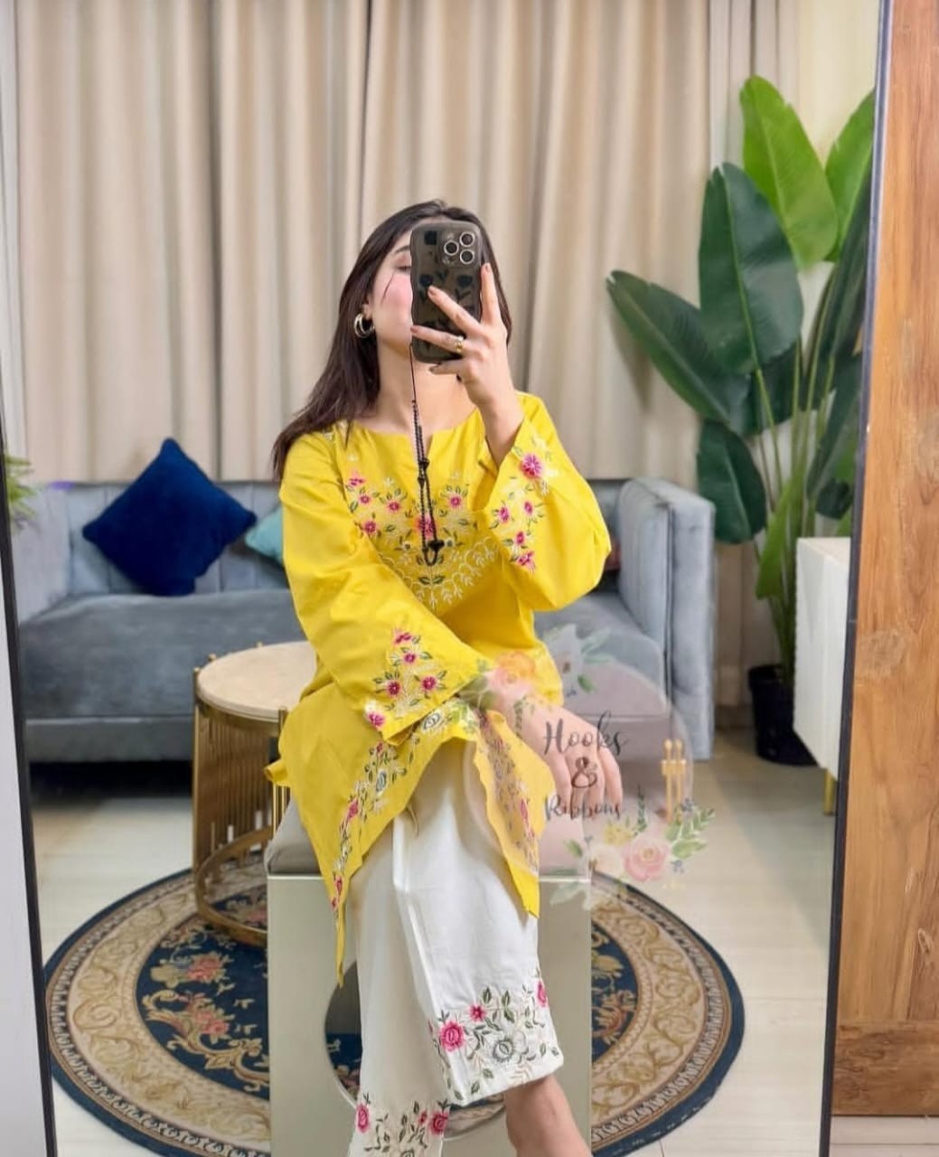 Beautiful Embroidery Kurti Cord Set Indian Pakistani Designer Kurta Palazzo Set