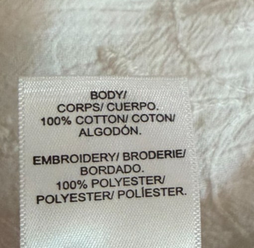 Lucky Brand Boho White Eyelet Embroidered Peasant Bouse Cotton Embroidered Med