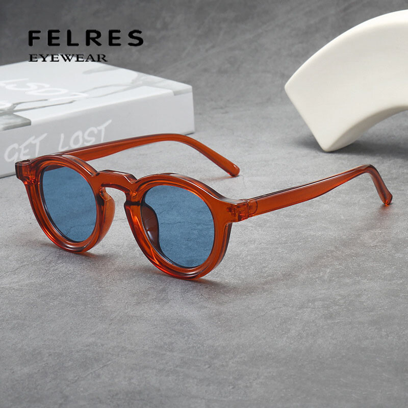 Unisex Round UV Protection Sunglasses Fashion Thick Frame Driving Shade Glasses