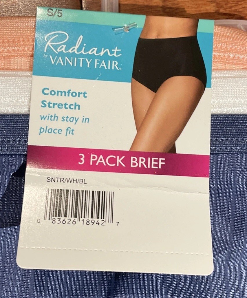 Womens Brief Panty Radiant Vanity Fair 3 Pair Comfort Stretch Panties Small 5