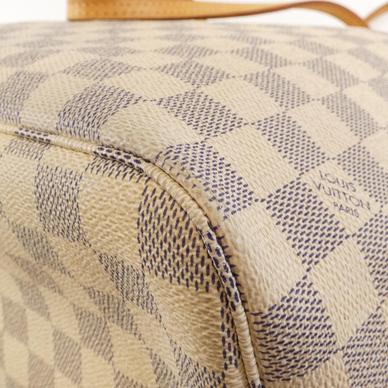 Authentic Louis Vuitton Damier Azur Neverfull MM N51107 Bag #230-000-121-0452