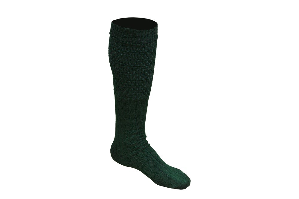 Men New Scottish Irish Highland Long Kilt Hose Socks Green White Black All sizes