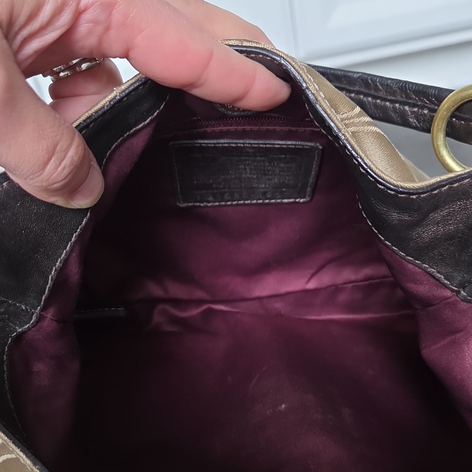 Vintage Coach Maggie Singature Hobo Shoulder Bag