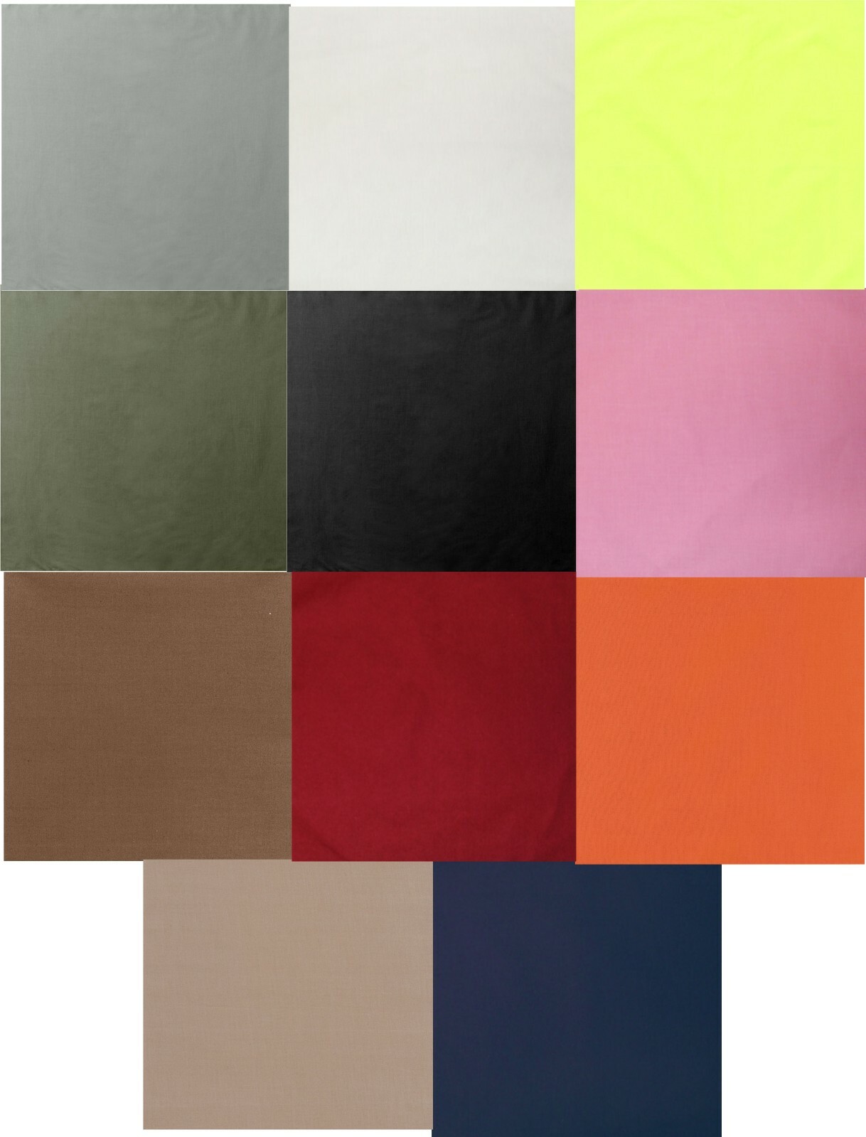 Solid Bandana Plain Cotton Do Rag Headwrap Square Neck Face Cover 22″
