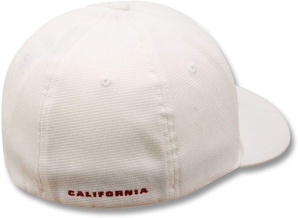 Oakley Mens Tincan Flag California Stretch Baseball Cap Hat White Small/Medium