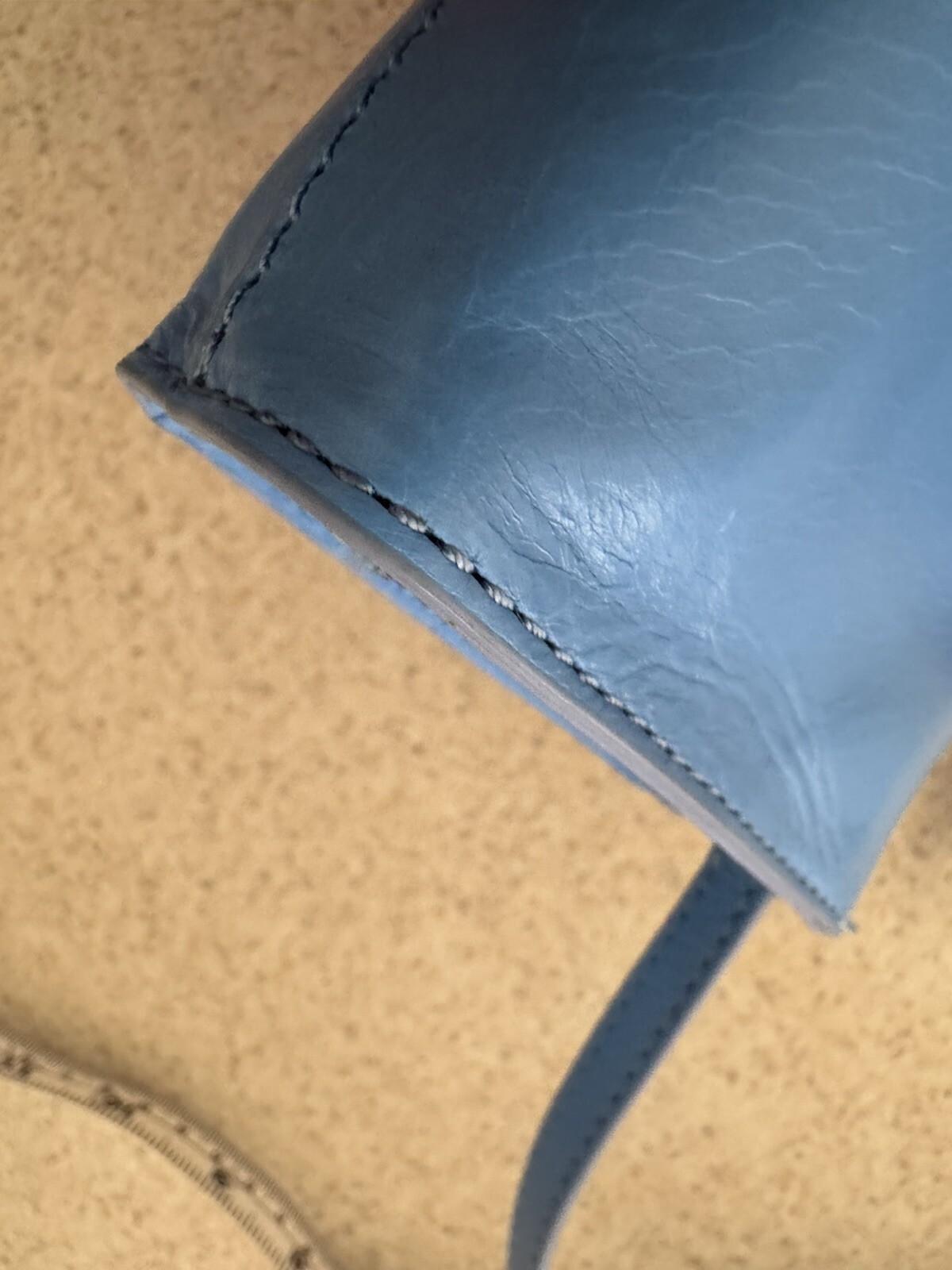 HOBO Jewel Small Leather Crossbody Bag in Tranquil Blue CLEAN
