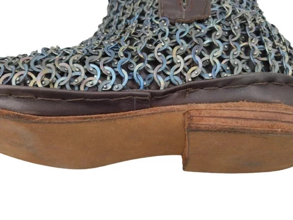 Medieval chainmail boot Renaissance Inspired BEST FOR SCA LARP Buhurt