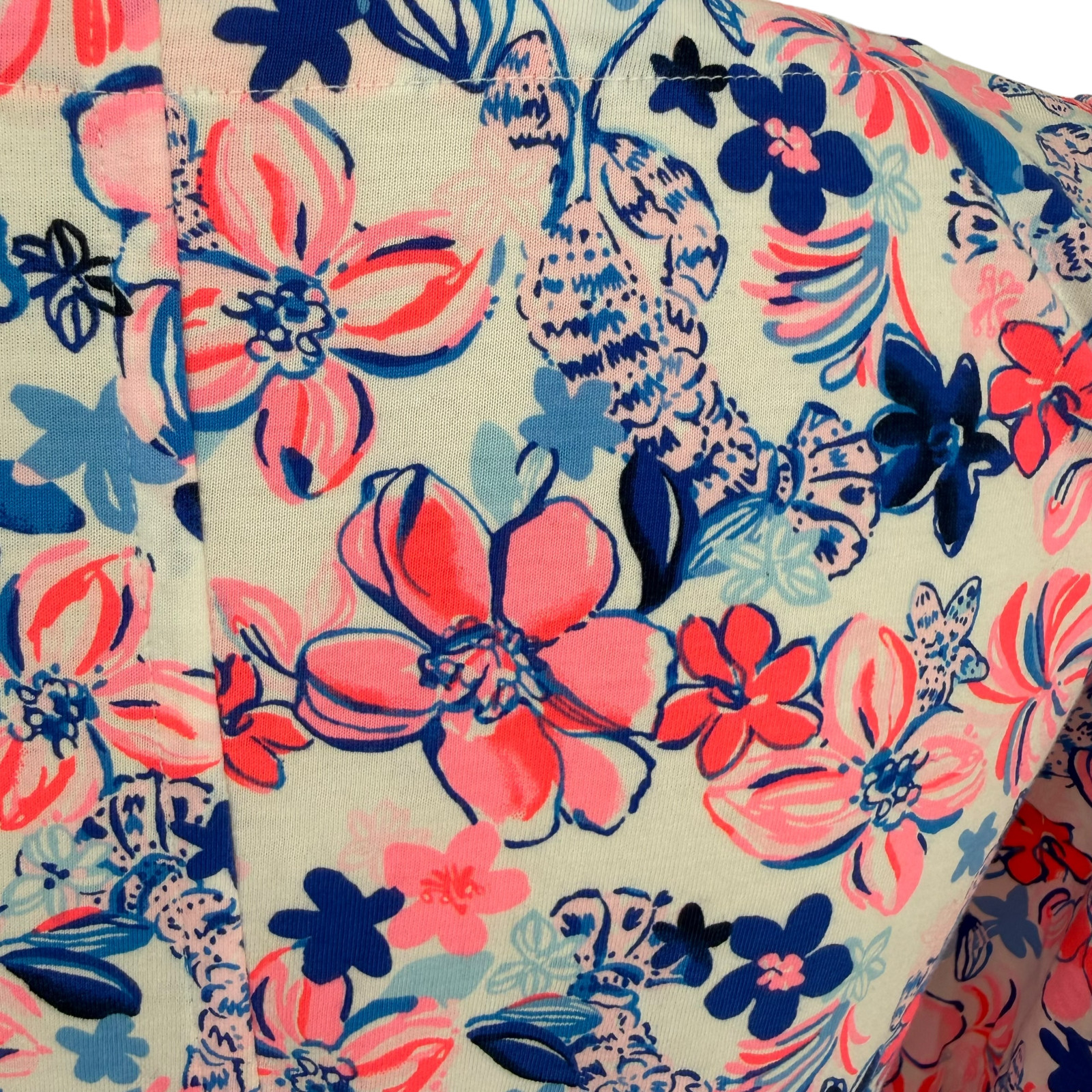 Lilly Pulitzer Easley Dress S Floral Party Lobstar Lobster Puff Short Sleeve NWT
