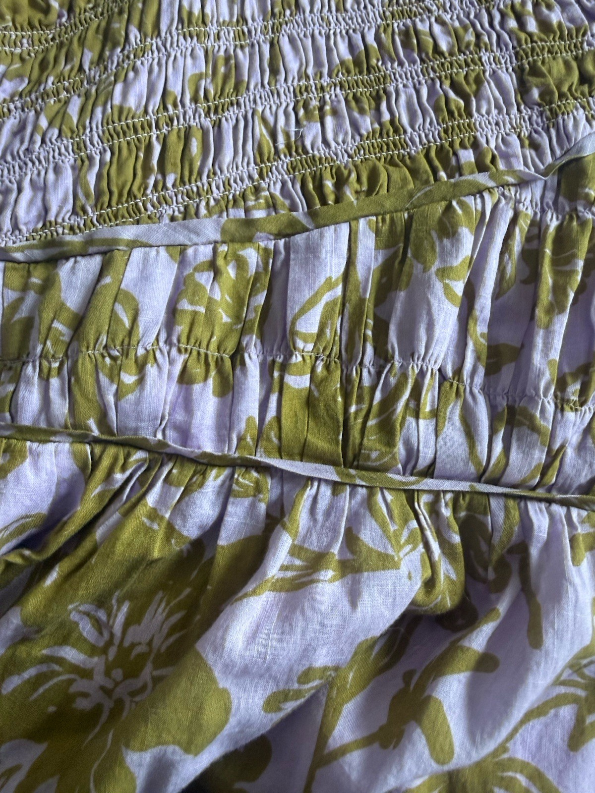 Anthropologie The Peregrine Midi Dress Mauve Floral 3x 22/24