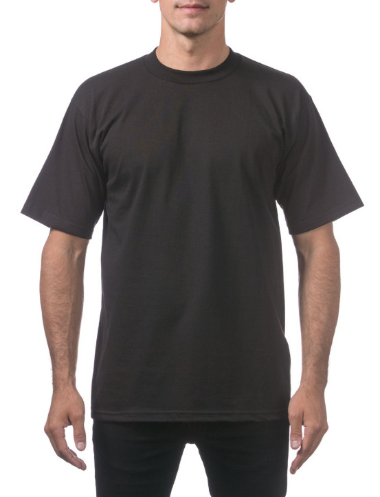 New PRO CLUB Men Heavyweight Plain Crew Neck Short Sleeves T-Shirt