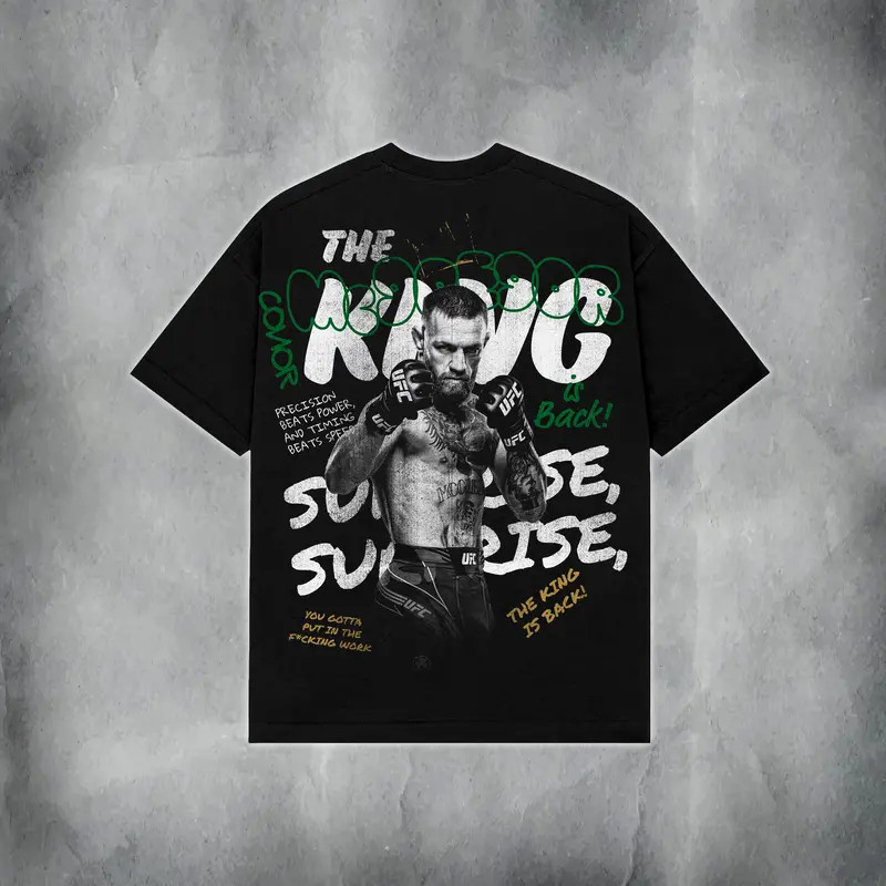 Conor McGregor Premium Cotton T-Shirt, Made in USA, UFC Fan T-shirt Gift for fan