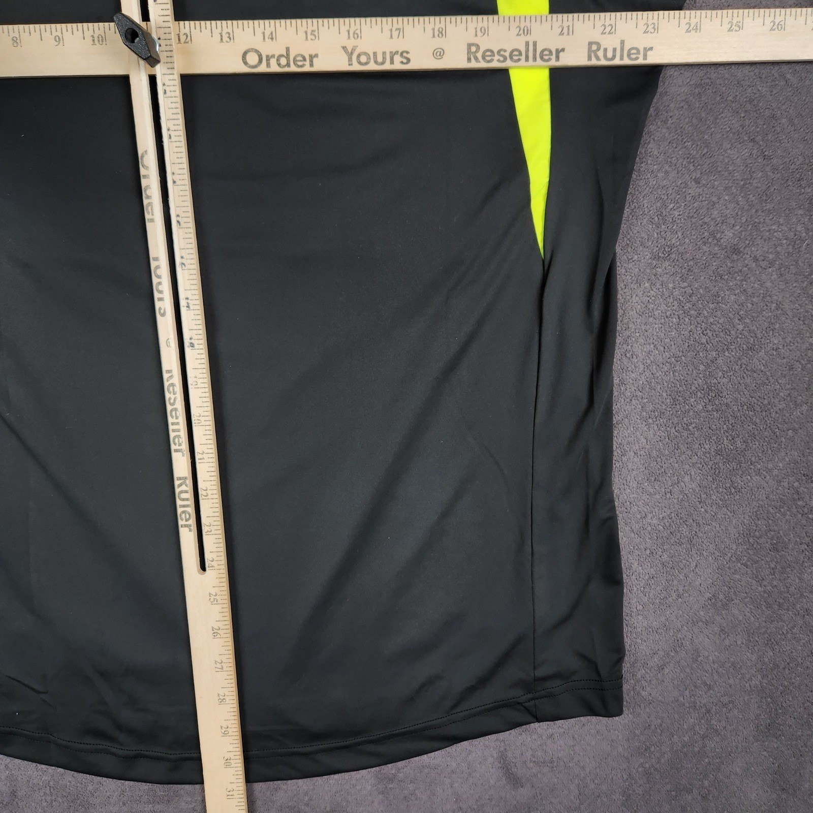 Truewerk Moto Jersey 1/4 Zip Mens Large Black Hi-Vis Yellow Reflective NEW