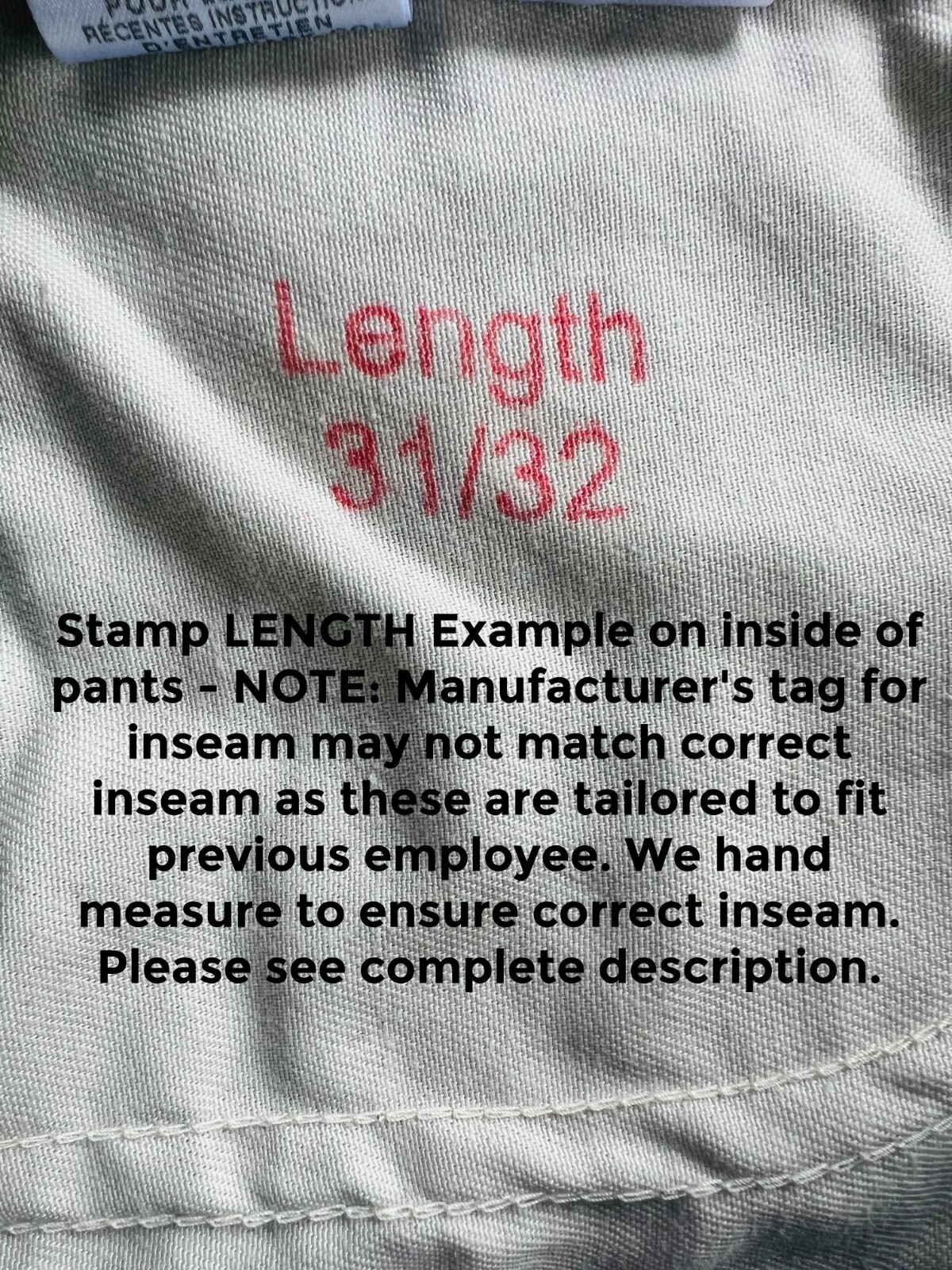 Used Uniform Work Pants Cintas Redkap Unifirst G&K Dickies others WHITE