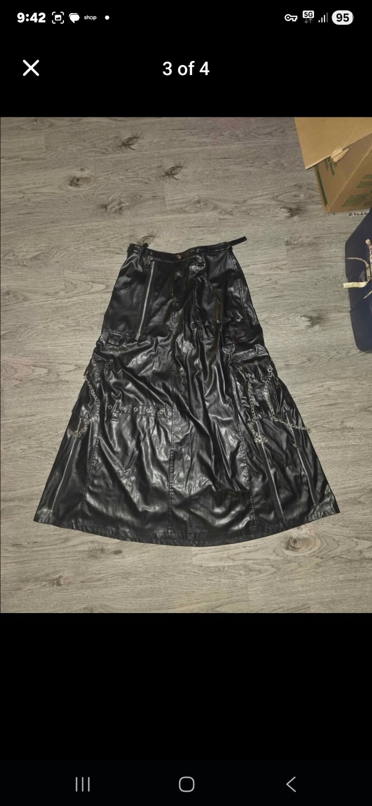 90s Faux Leather Vintage Tripp Hellraiser Skirt Large Men’s
